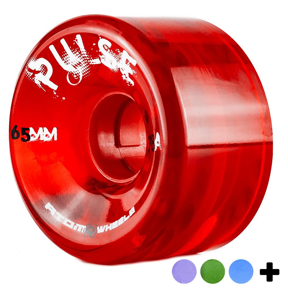 Atom Pulse 65mm Quad Wheels 4-Pack - High Performance Skateboard Wheels for Smooth Riding on Streets and Parks