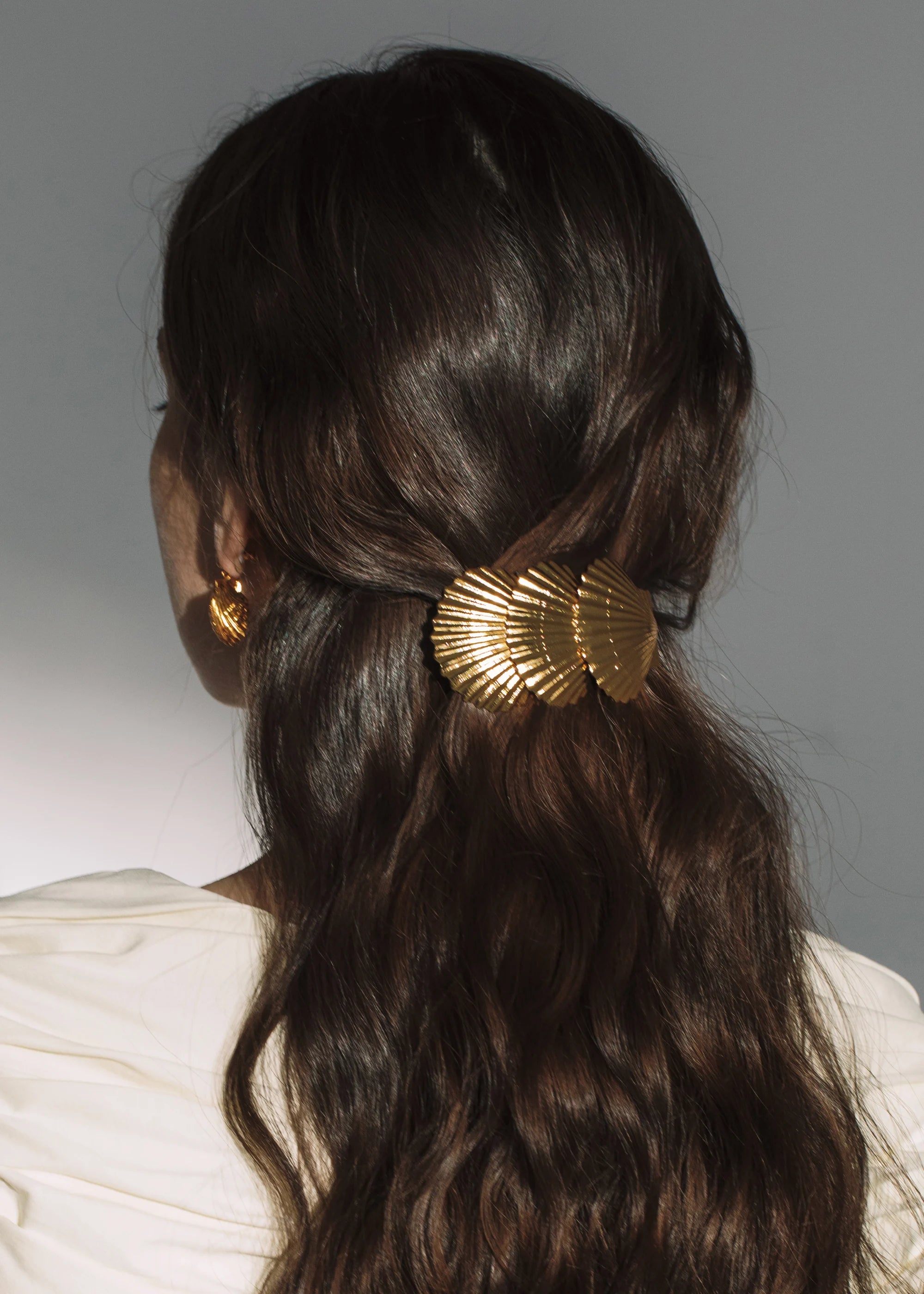Elegant Gold Siren Barrette Hair Clip - Perfect for Weddings, Parties & Everyday Styling