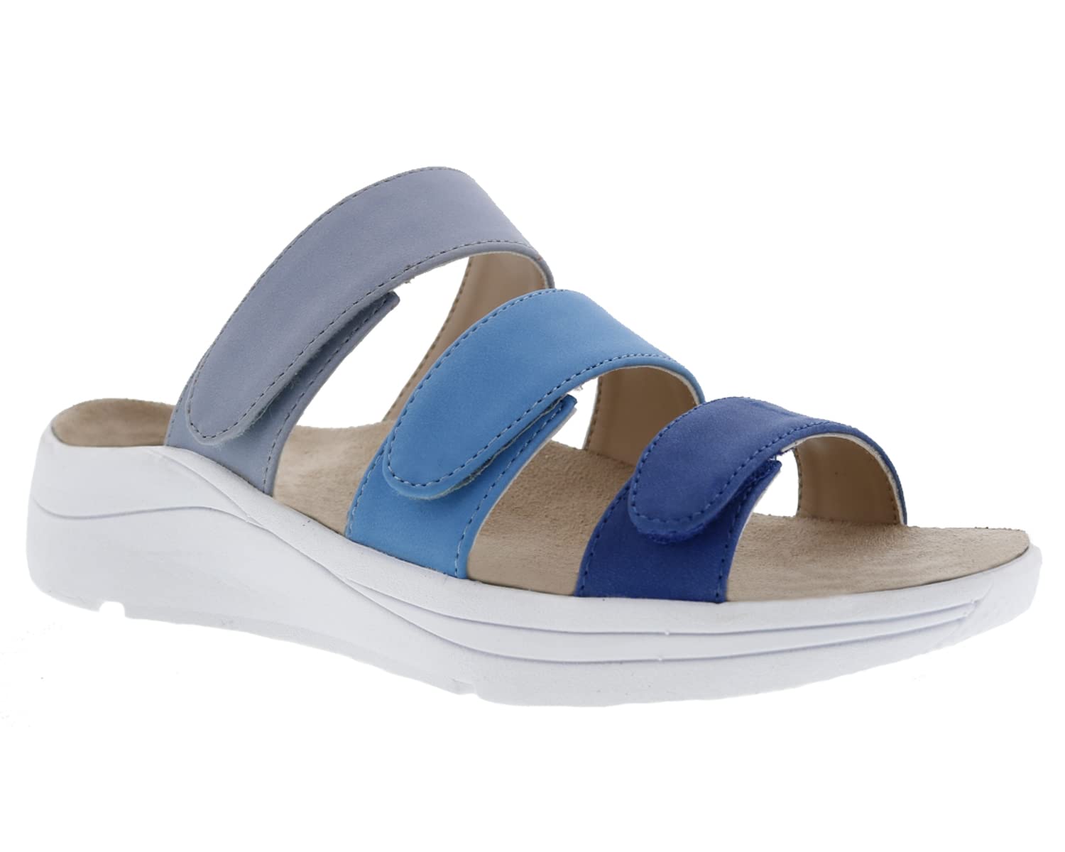 Drew Sawyer Women's Comfortable Hook and Loop Sandals - Lightweight Slip-On Beach Shoes for Walking, Travel & Casual Wear