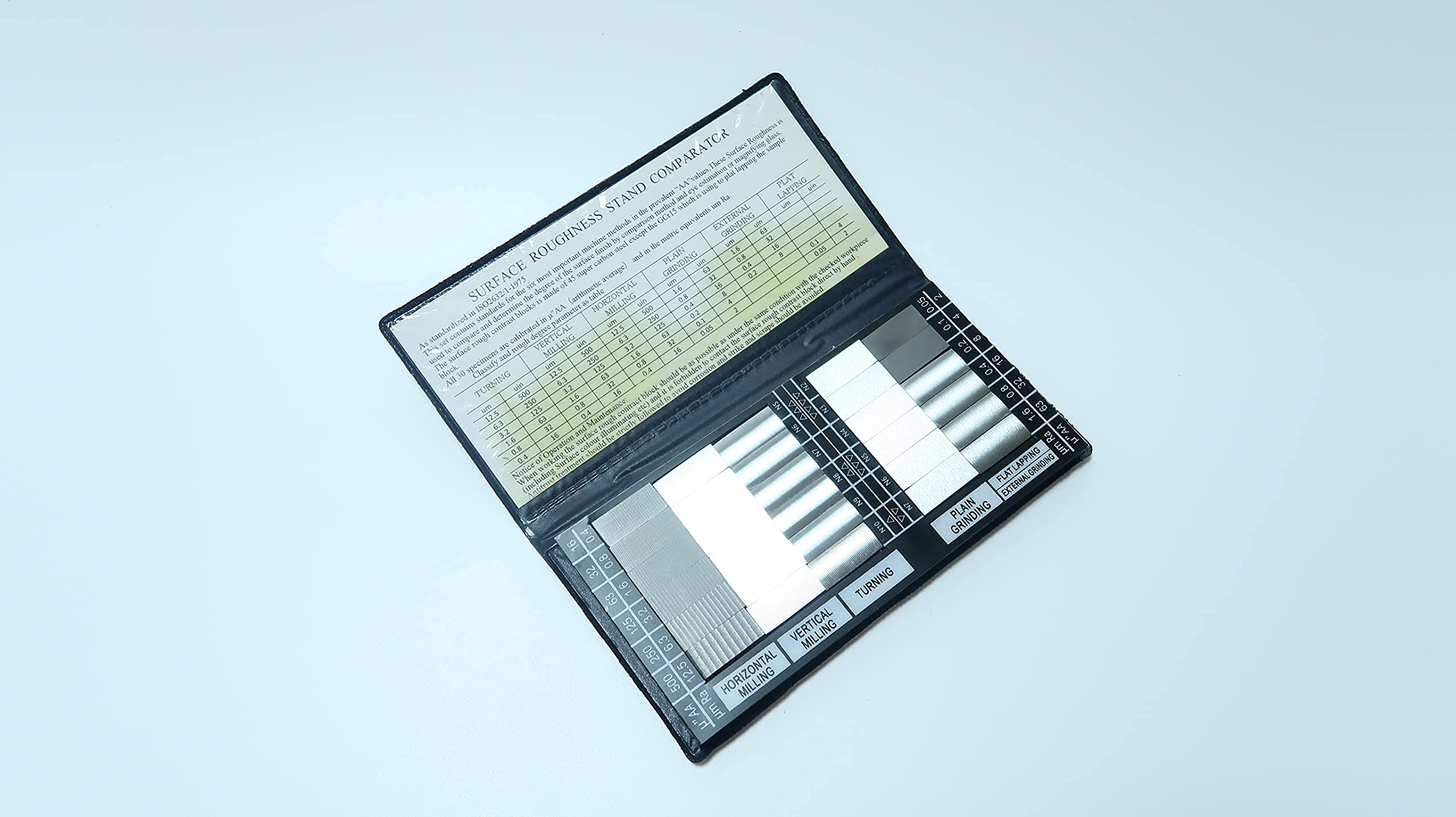 30-Piece Specimen Comparator & Roughness Comparator Set for Surface Testing - Ideal for Quality Control, Metalworking, and Industrial Inspection