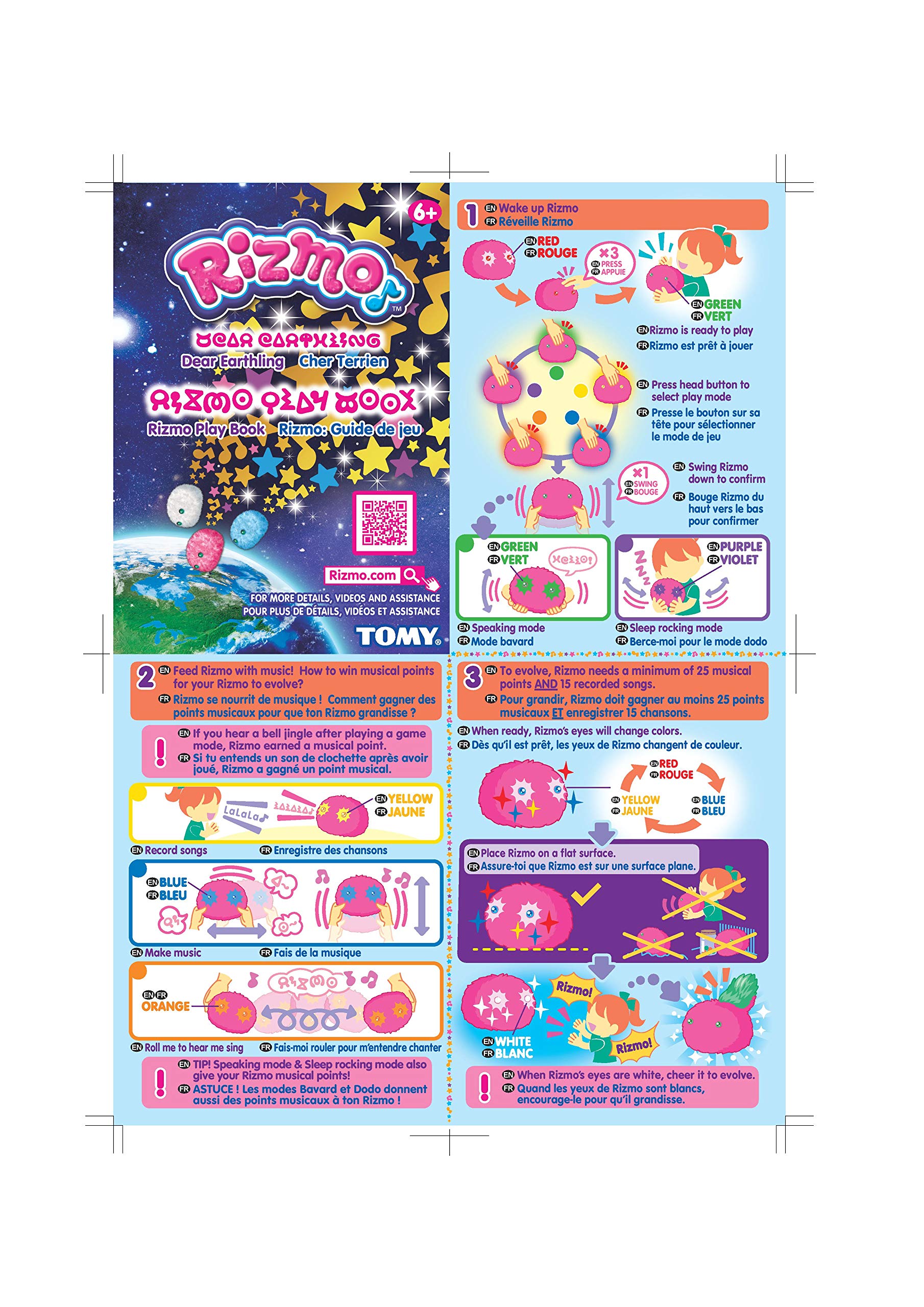 Rizmo Interactive Evolving Musical Plush Toy with Fun Games, Aqua - Perfect for Kids' Playtime, Learning, and Bedtime Comfort