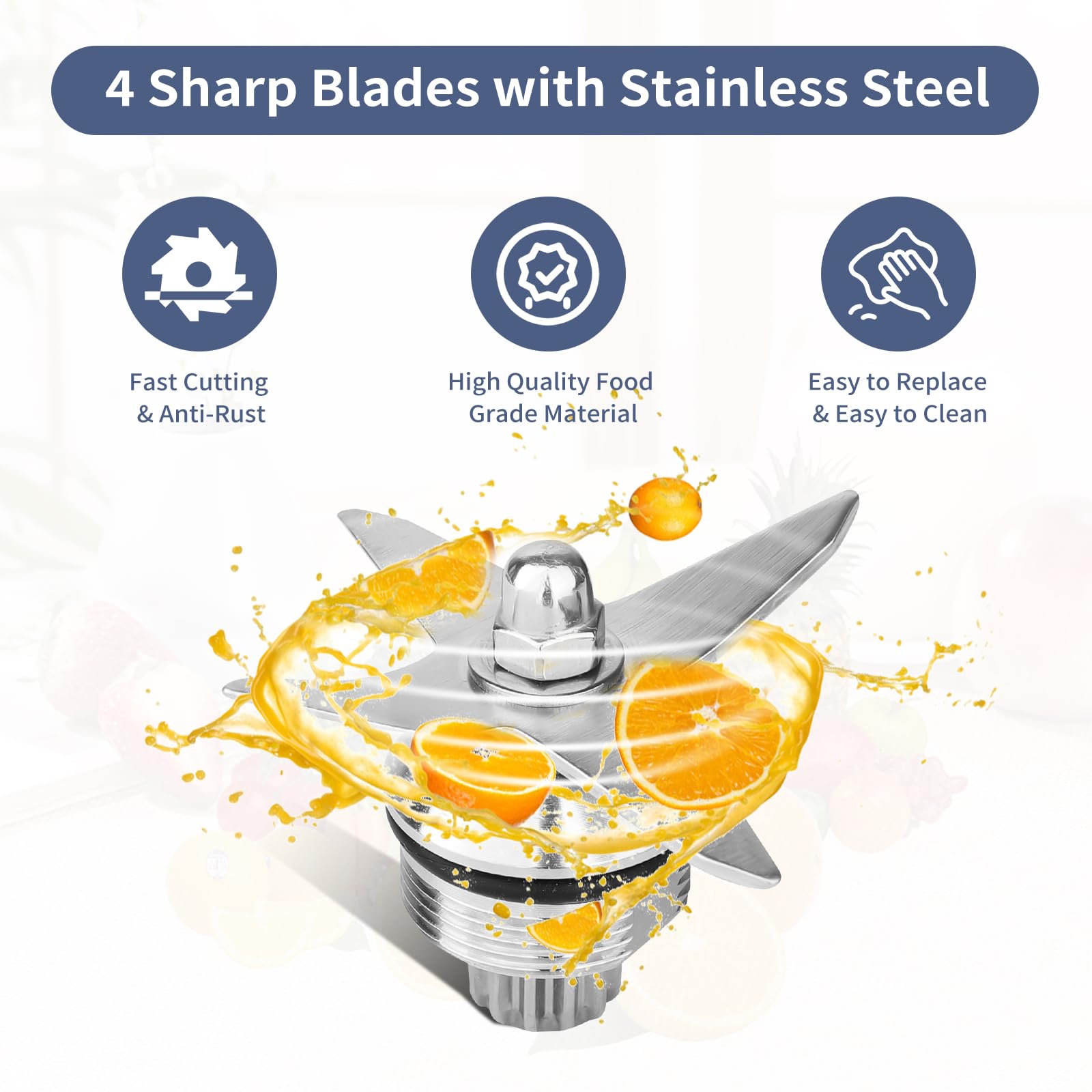 Vitamix Replacement Blade Parts Kit with Wrench & Drive Socket - Compatible with 5200, 5000, 4500, 5500 Blenders - Fits 64oz, 48oz, 32oz Containers - 2 Year Warranty - Perfect for Smoothies, Soups & Food Prep