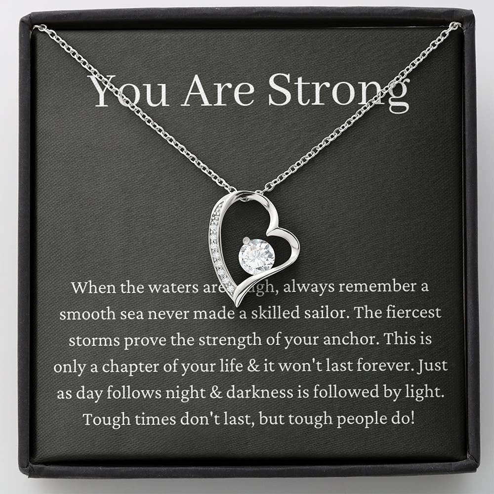 Personalized Heart Necklace - Inspirational Get Well Soon Gift for Anxiety, Breakup, Divorce & Encouragement | Thoughtful Sympathy Present for Women & Friends | Perfect for Healing, Self-Care & Emotional Support