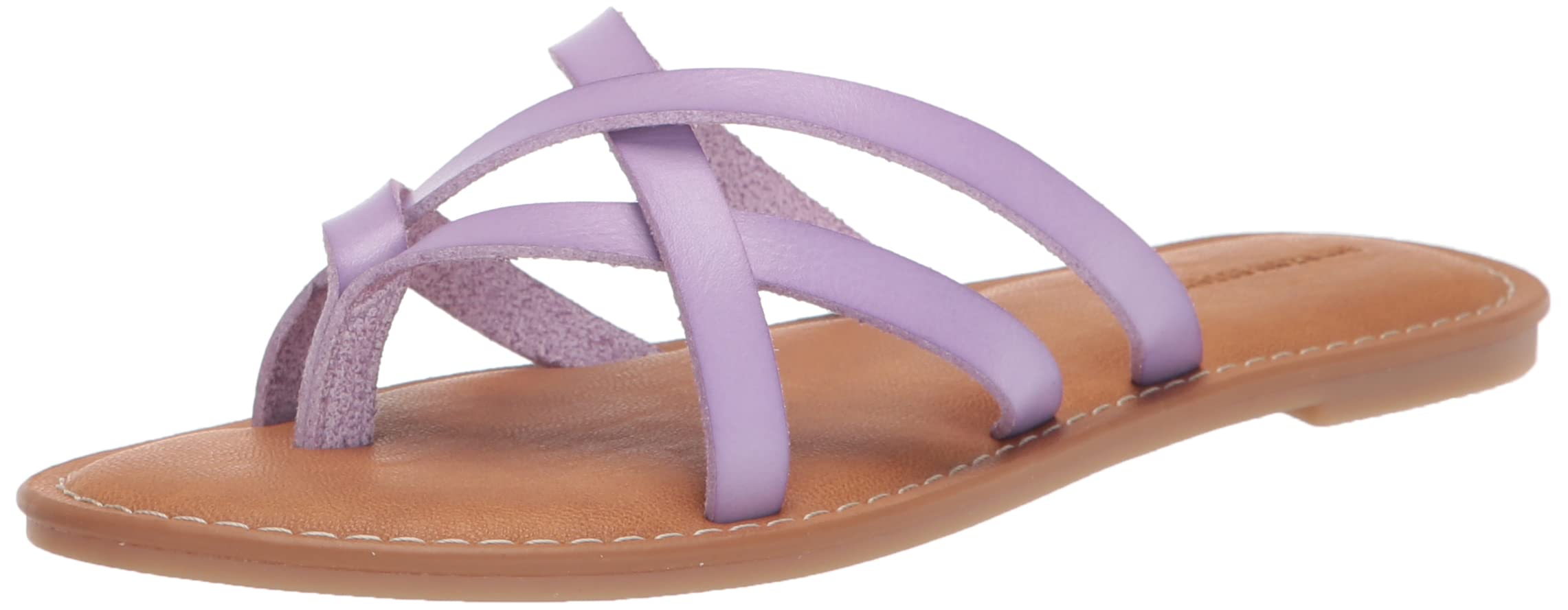 Amazon Essentials Women's Strappy Slide Flat Sandal - Comfortable Summer Casual Shoes for Beach, Pool & Everyday Wear