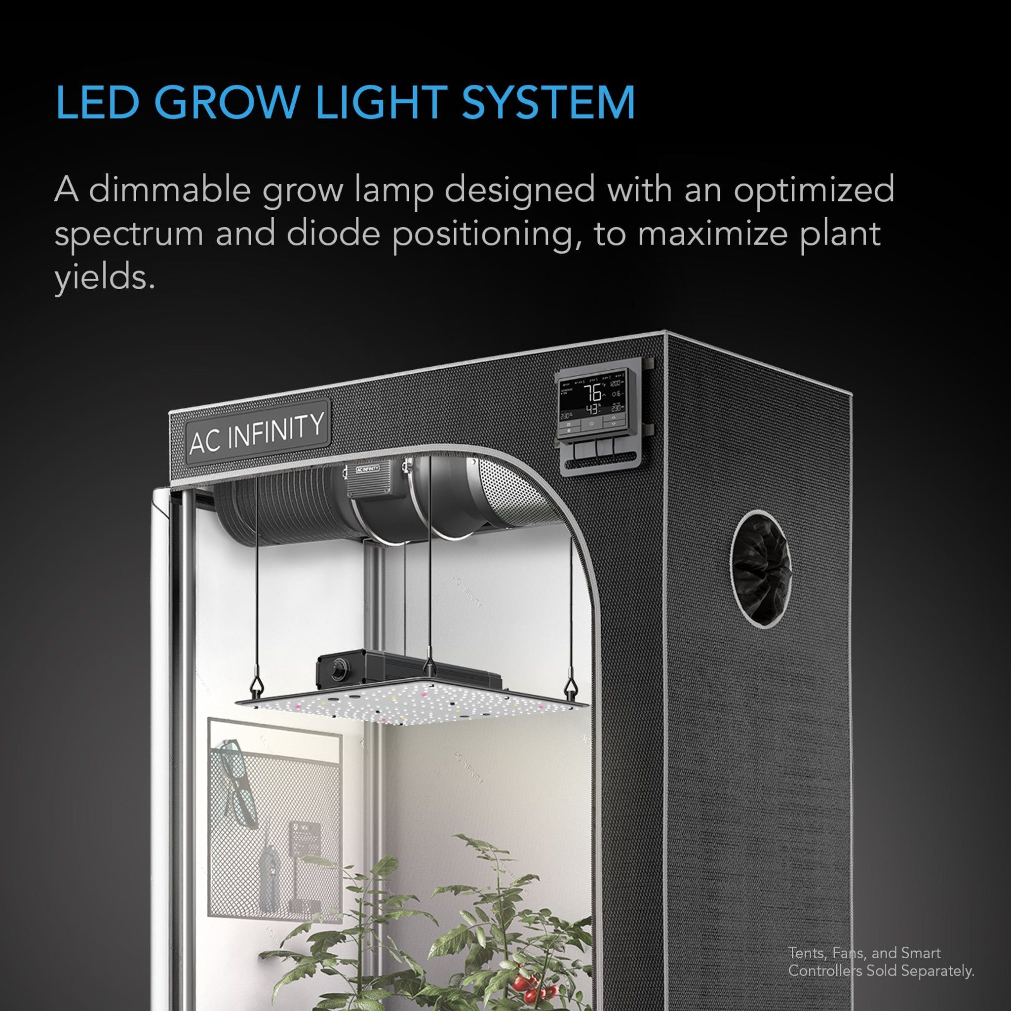 AC Infinity Ionboard S33 240W Full Spectrum LED Grow Light for Indoor Plants - Hydroponics, Greenhouse & Home Gardening