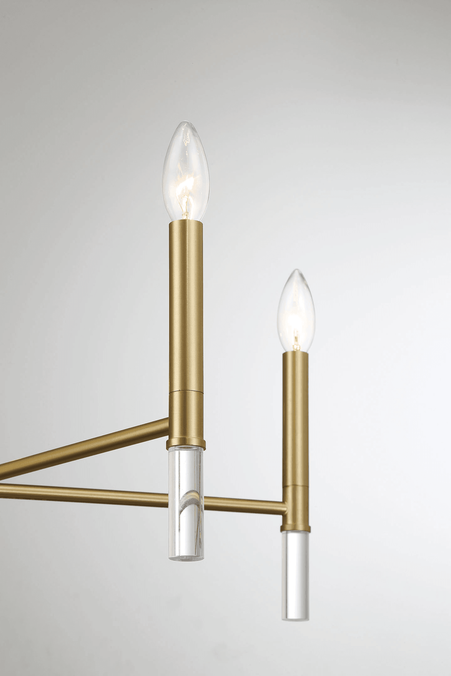 Golden Brass 5-Light Candle Chandelier - 24