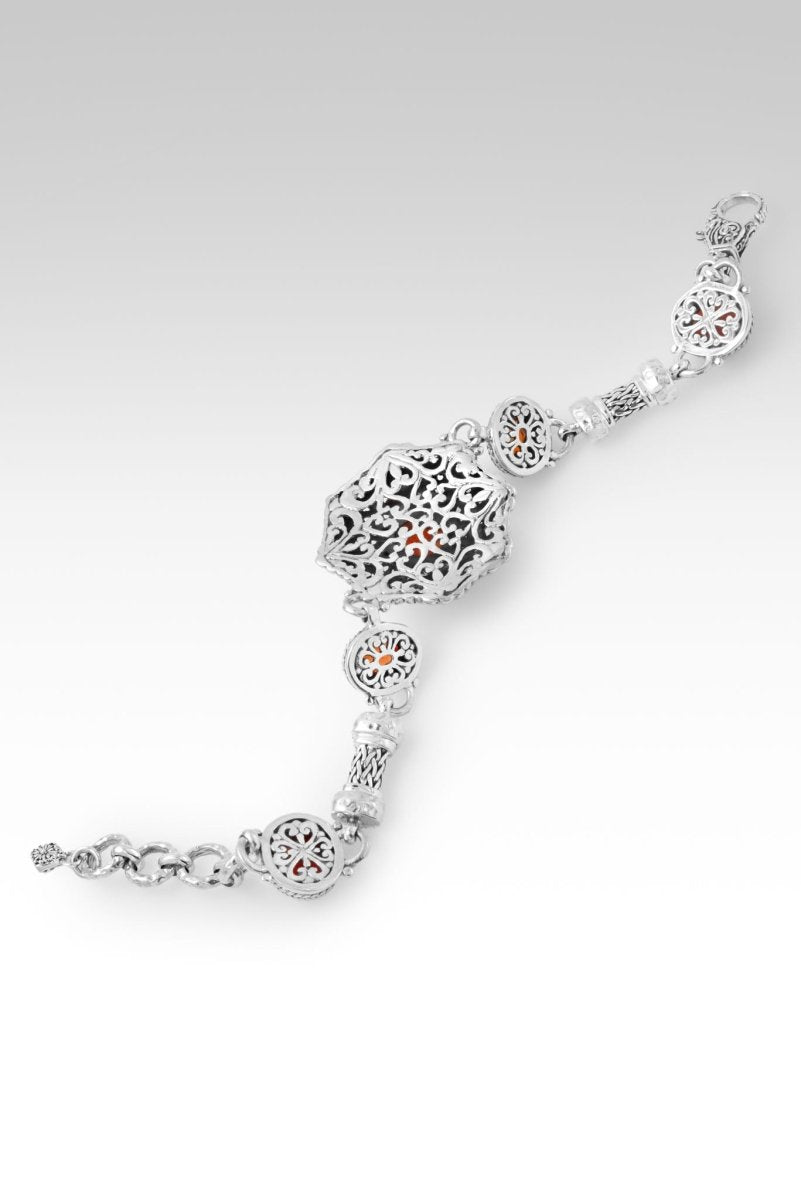 Holy Confidence Bracelet™ - Tuscan Sun Simulated Opal & Lab-Created Padparadscha Sapphire Jewelry for Women | Spiritual Healing, Meditation & Everyday Elegance