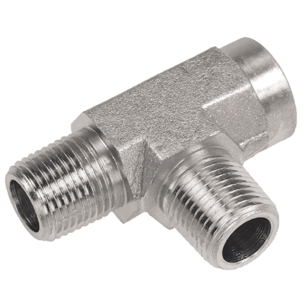 Stainless Steel Run Tee NPT Pipe Fitting - 1/2