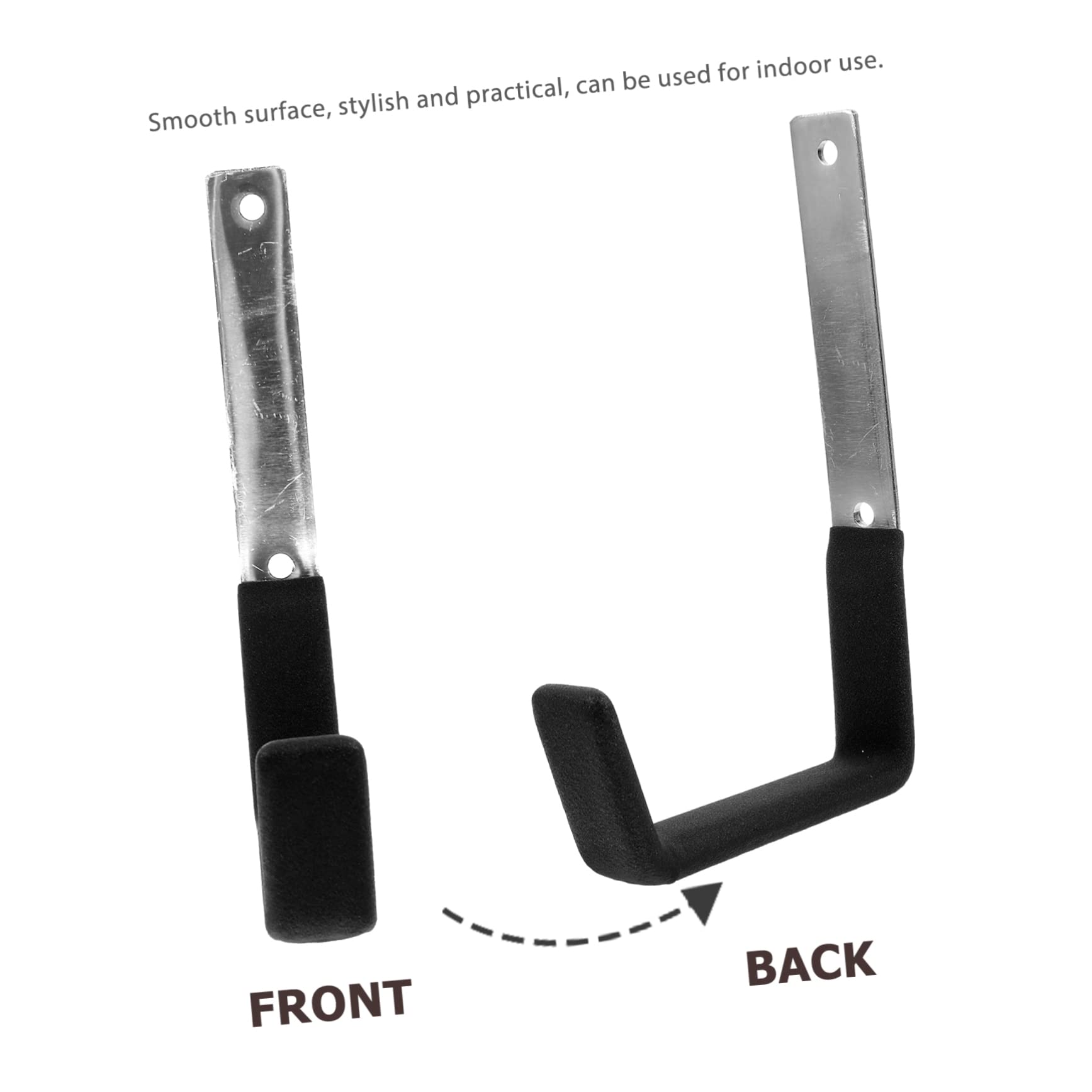 4 Pack Heavy Duty Iron Wall Hooks - Rustproof Outdoor Utility Hanging Hooks for Coats, Hats, Bags & More - Perfect for Garage, Entryway, Bathroom & Garden Organization
