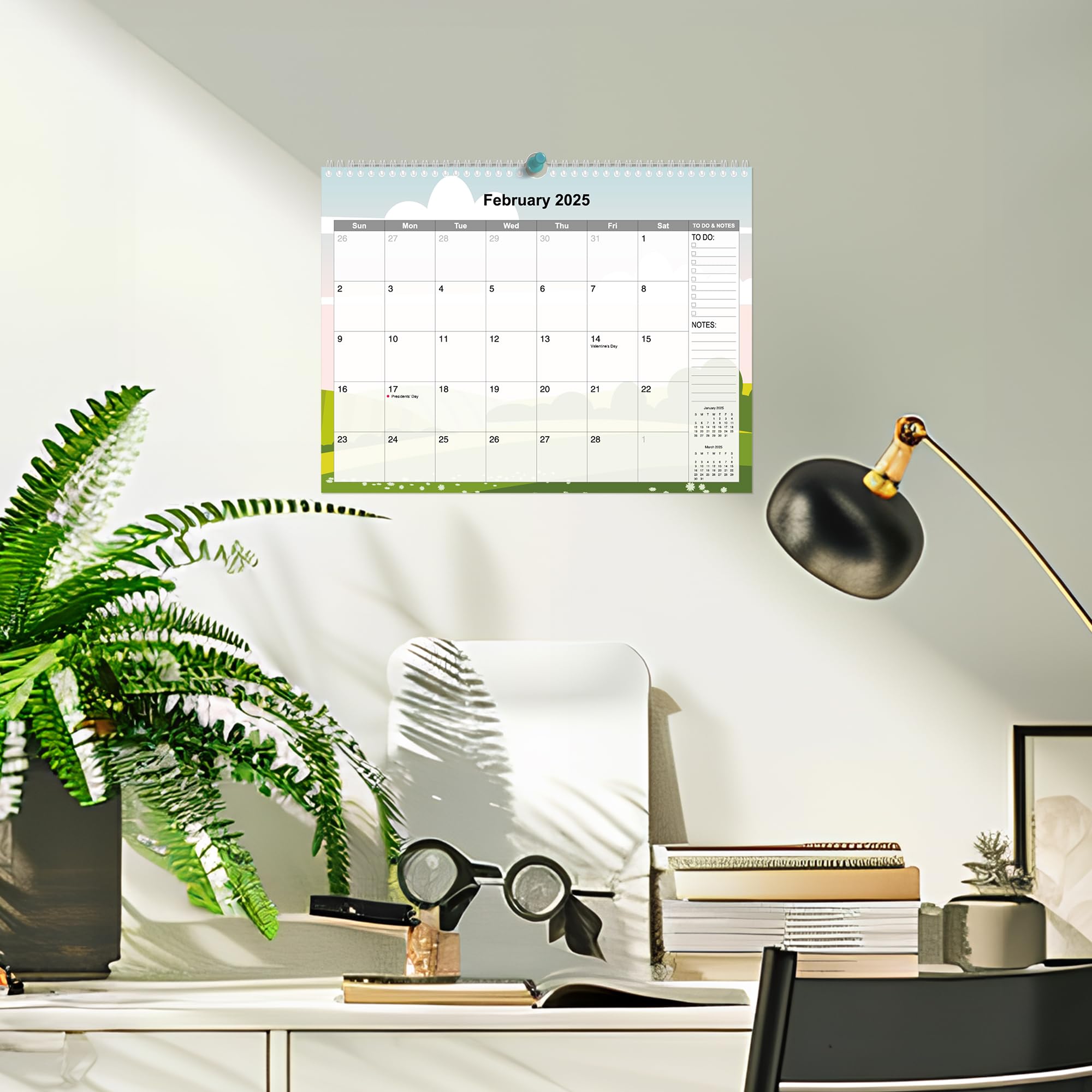 2025 Wall Calendar - 12 Months Large Planner (14.5