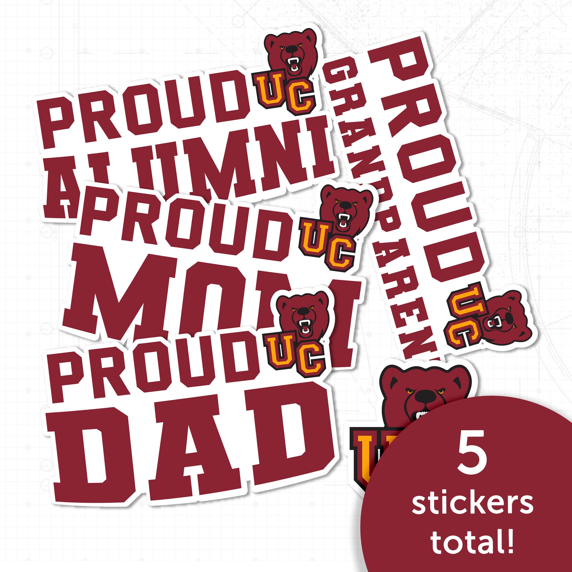Desert Cactus Ursinus College Sticker Bears Vinyl Decal - Waterproof Laptop, Water Bottle, Car, Scrapbook Decoration (Family Full Sheet) - Perfect for College Dorm, School Supplies & DIY Crafts