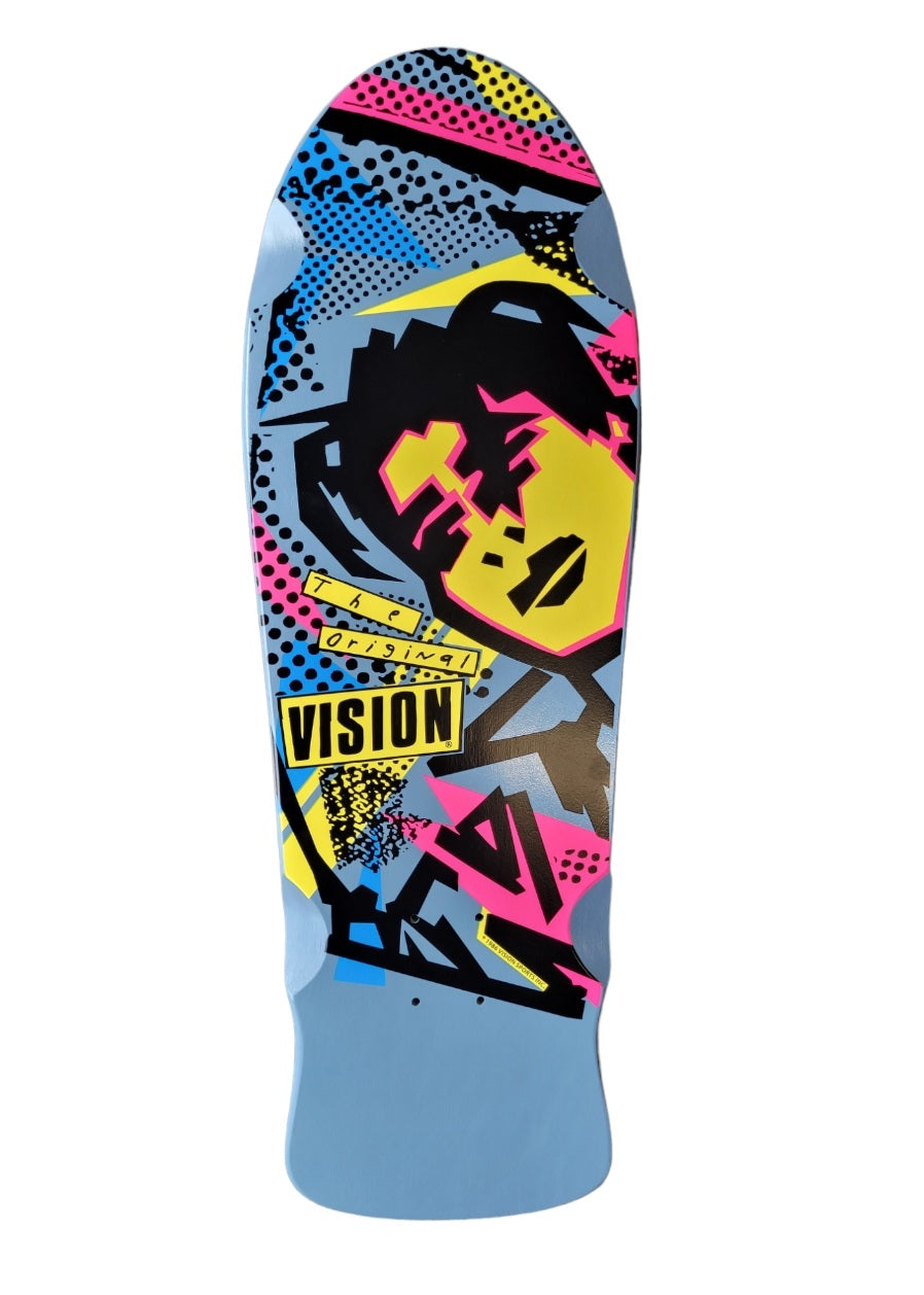 VISION GONZ with WHEEL WELLS Reissue Skateboard Deck - Rare Gray DIP | Classic Skateboard for Street & Park Riding | Collector's Edition