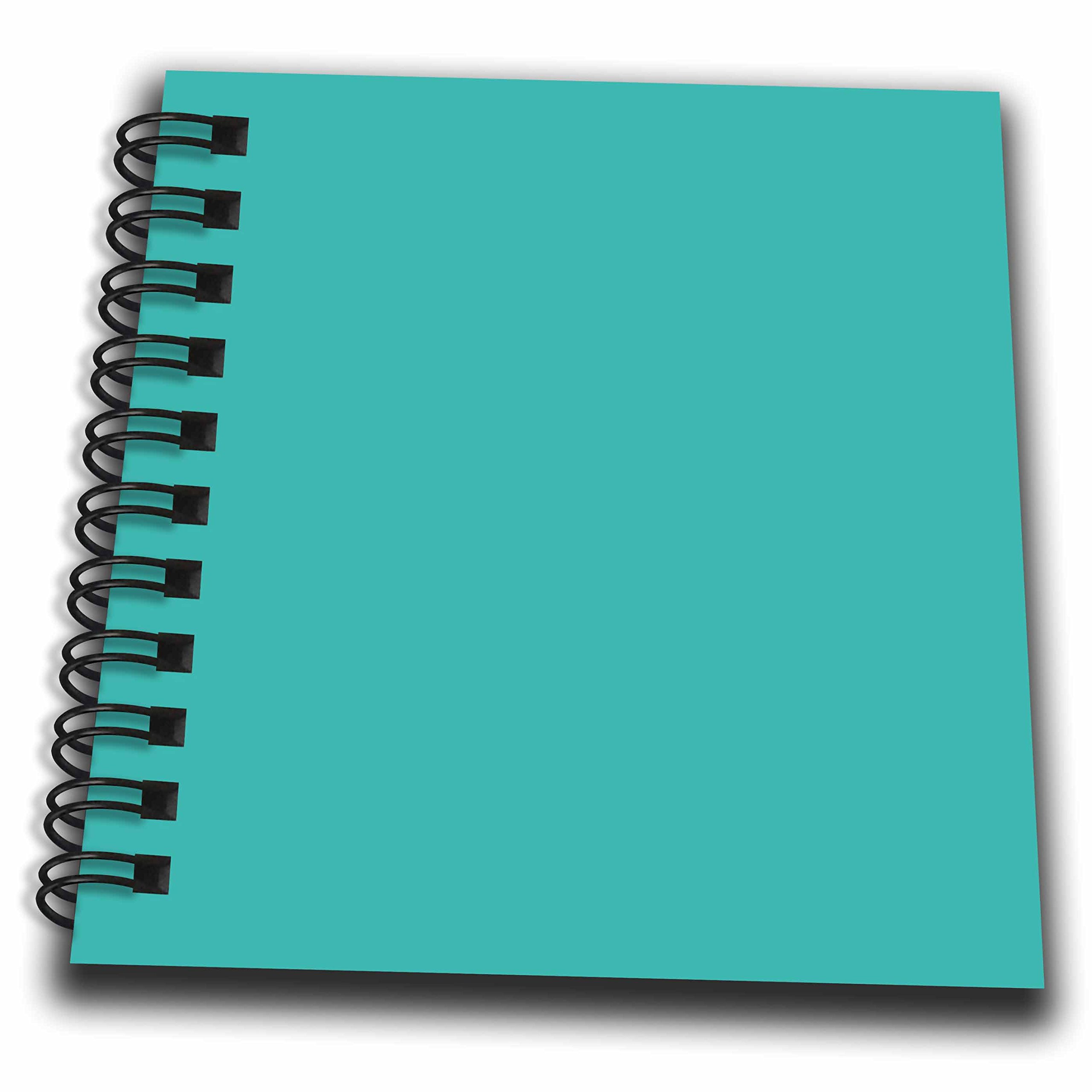 3D Rose Plain Turquoise Blue Mini Notepad - Small Cute Memo Pad for Office, School, Shopping Lists & Gift Ideas - 50 Sheets Per Pack