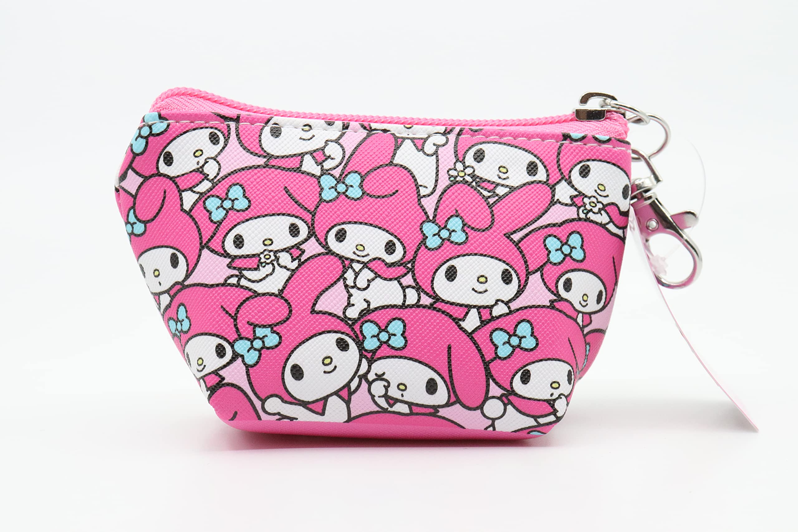 My Melody Triangle Mini Pouch - PU Leather Zipper Pouch for School, Office & Travel - Cute Storage Case for Pens, Makeup, Cosmetics & Small Accessories