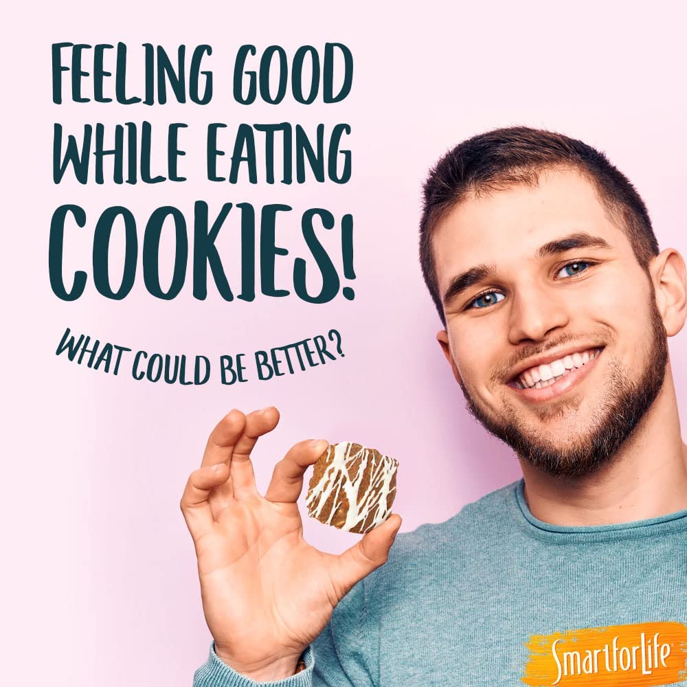 Smart for Life Blueberry High Protein Cookies - 1 Week Supply | Low Carb, High Fiber Meal Replacement Snacks | Keto-Friendly Diet Cookies for Weight Loss | Perfect for On-the-Go Breakfast, Office Snacks & Post-Workout Nutrition