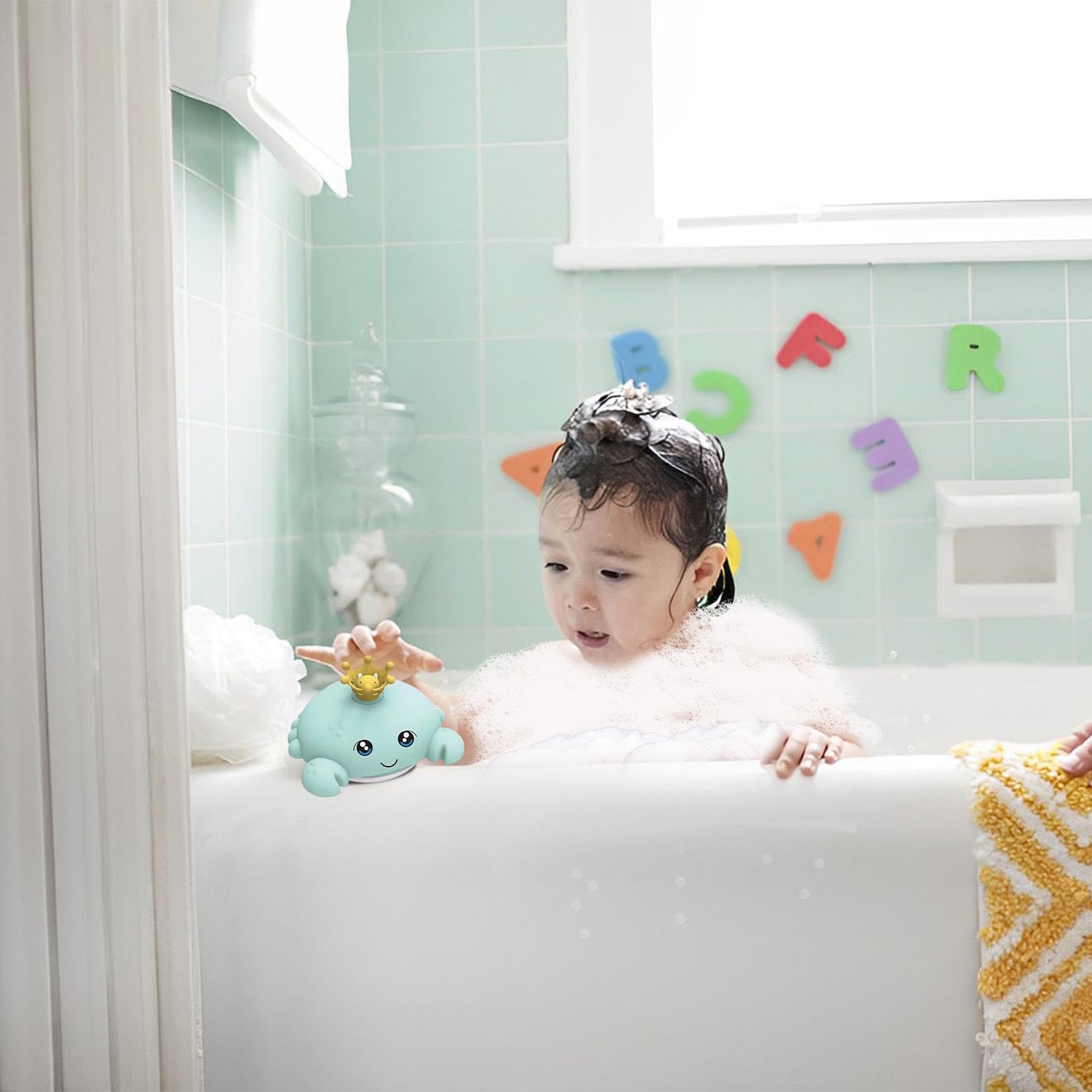 **LED Bath Toys for Toddlers - Light Up Sensory Squirt Toys for Babies & Kids, Fun Pool & Bathtub Toys for Boys & Girls - Perfect for Birthday, Christmas, Easter Gifts (Desk & Shelf Decor)**