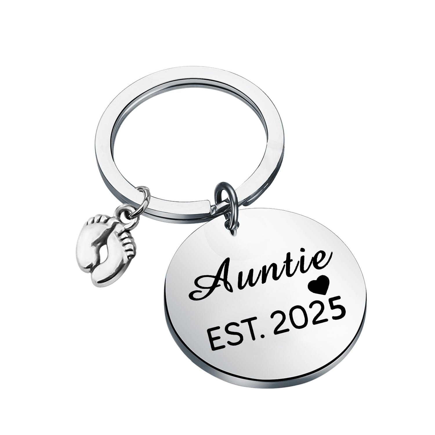 BNQL 2025 Auntie Keychain - Elegant Jewelry Gift for New & First-Time Aunts - Perfect for Baby Showers, Birth Announcements & Family Celebrations
