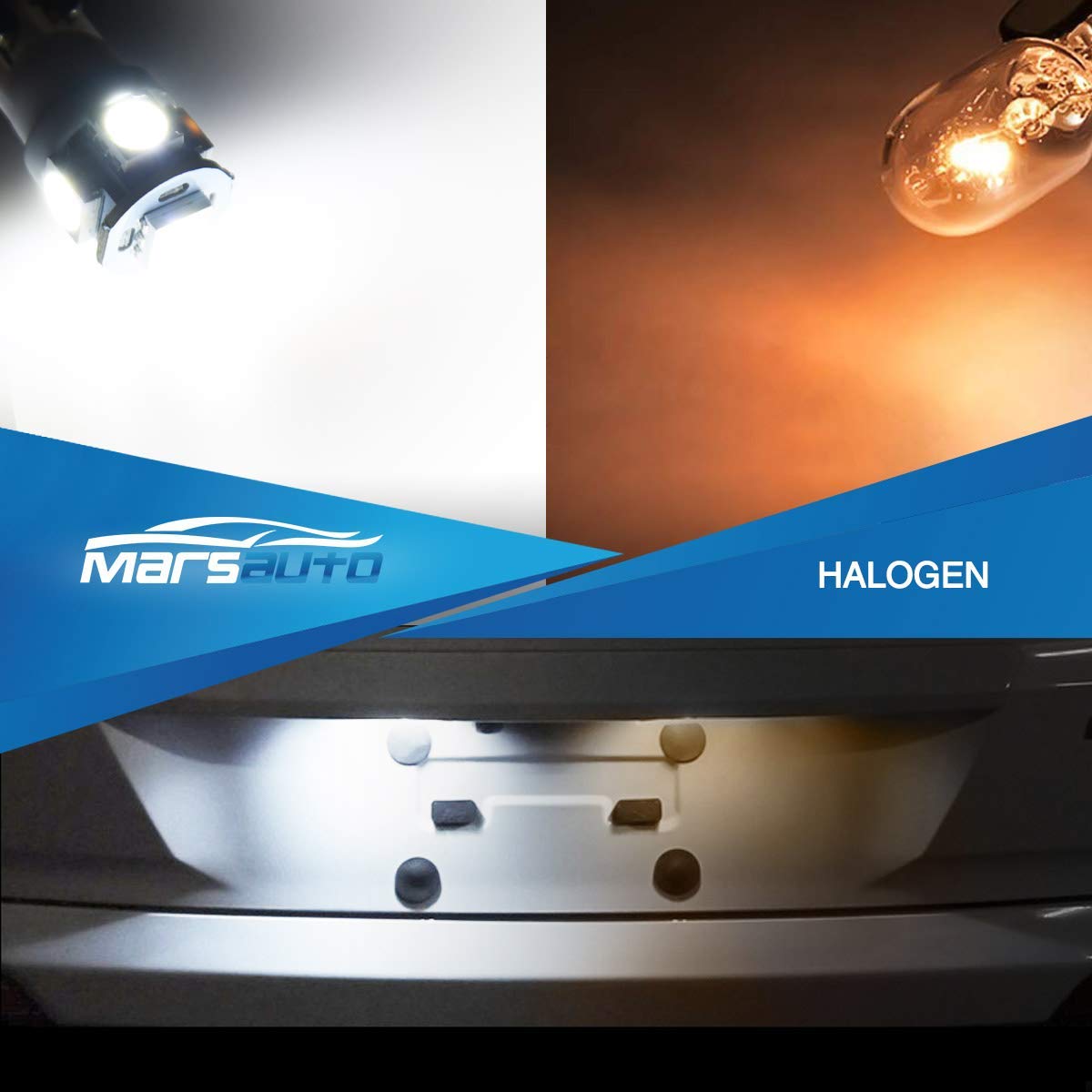 MarsAuto 194 LED Light Bulbs - Super Bright T10 168 2825 5SMD LED Bulbs for Interior Car Lights, License Plate Lights, Dome Map & Door Lights | Perfect for Car Upgrades & Nighttime Visibility