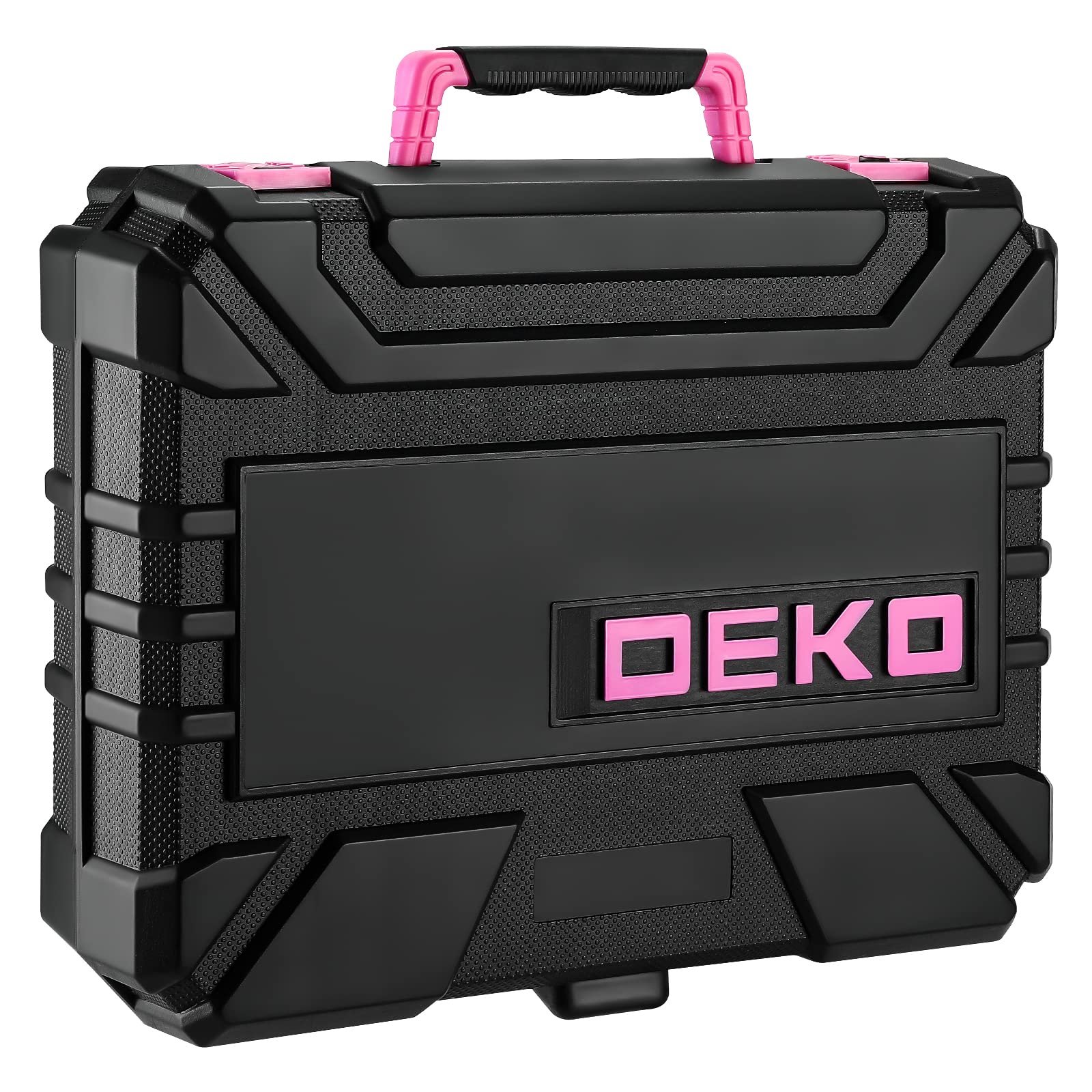 DEKOPRO 126-Piece Pink Cordless Drill Set - 8V Power Drill, Home Tool Kit with Accessories for DIY Projects, Woodworking & Home Repairs - Perfect for Women & Beginners