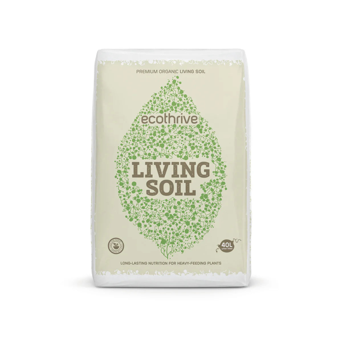 Premium Organic Living Soil - Ecothrive 40L for Healthy Plants | Ideal for Indoor Gardening, Houseplants & Sustainable Farming