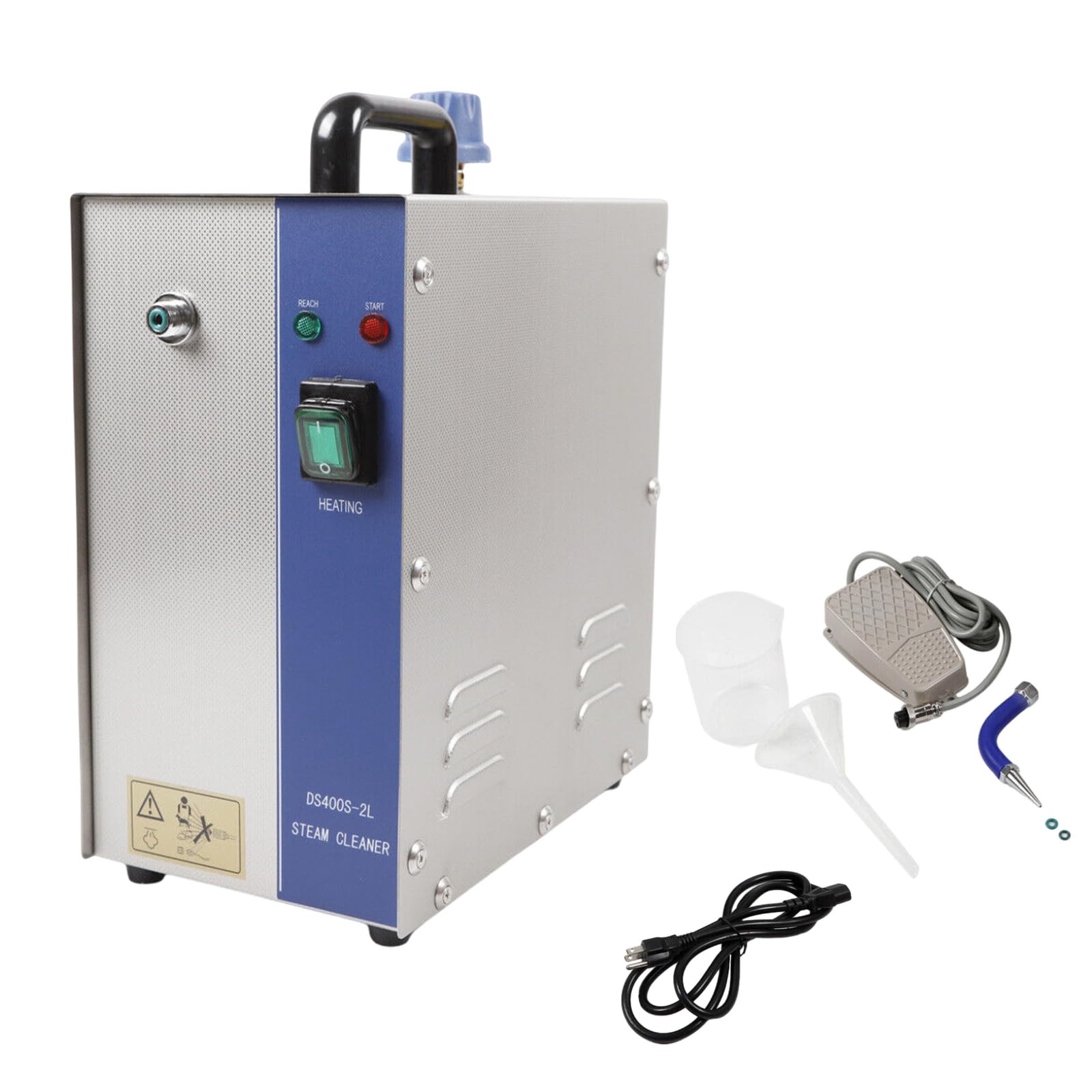 1300W Professional Jewelry Steam Cleaner - 110V 2L Electric Jewelry Cleaning Machine with Stainless Steel Tank for Gold & Silver Jewelry - Perfect for Jewelry Stores, Pawn Shops & Home Use