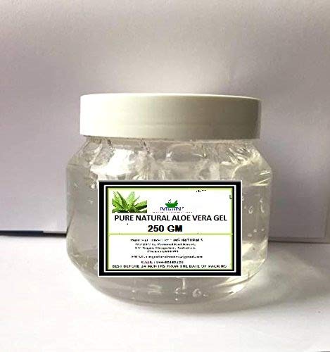 Pure Aloe Vera Gel 250g - 100% Natural Skin Care for Sunburn Relief, Moisturizing & Hair Care | Perfect for Face, Body & Scalp Hydration