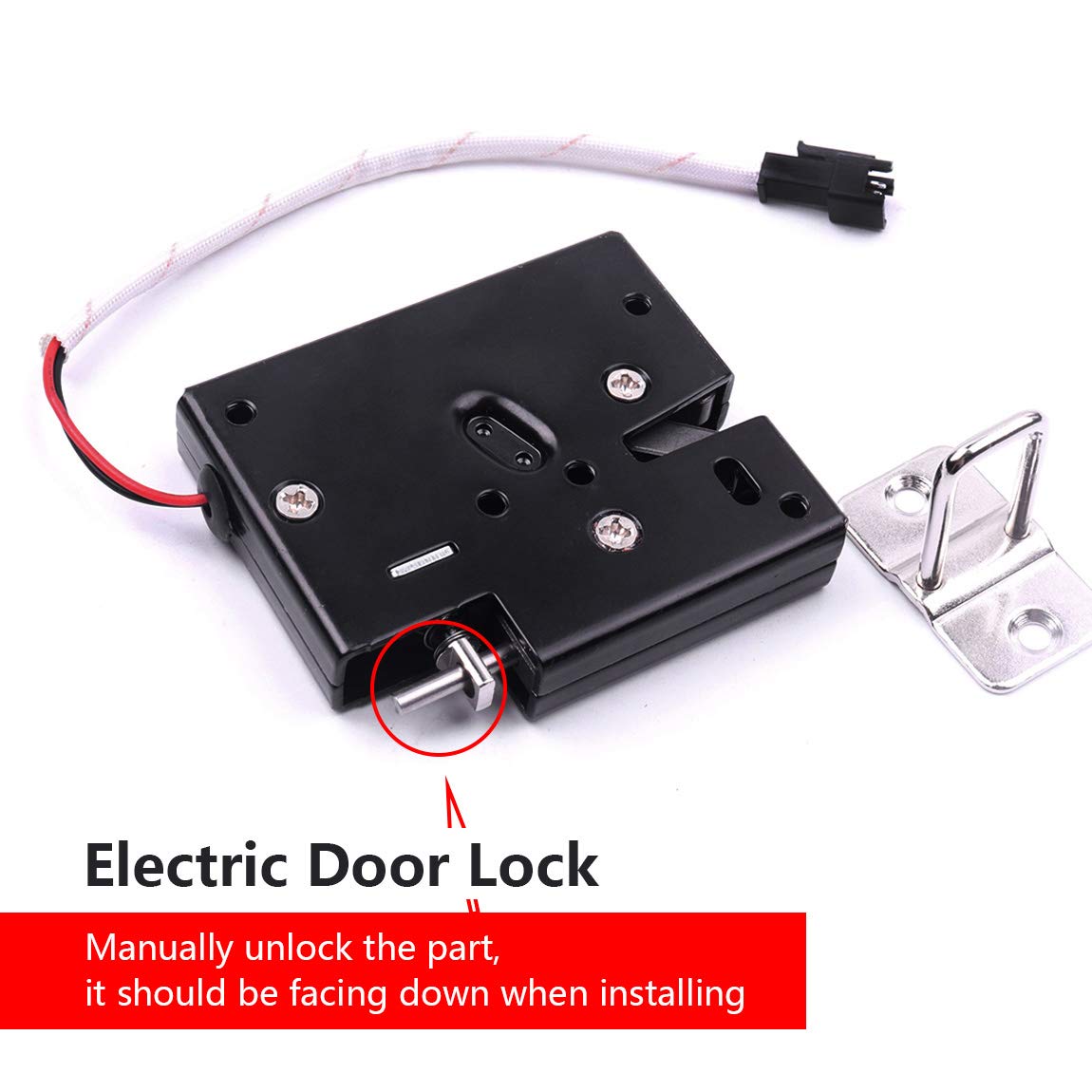 ATOPLEE 12V 2A Electronic Cabinet Lock - Heavy Duty Carbon Steel Solenoid Spring Lock for Drawers, Cabinets & Lockers (66x56x13.5mm) | Secure Home Office, Retail Display & Storage Solutions