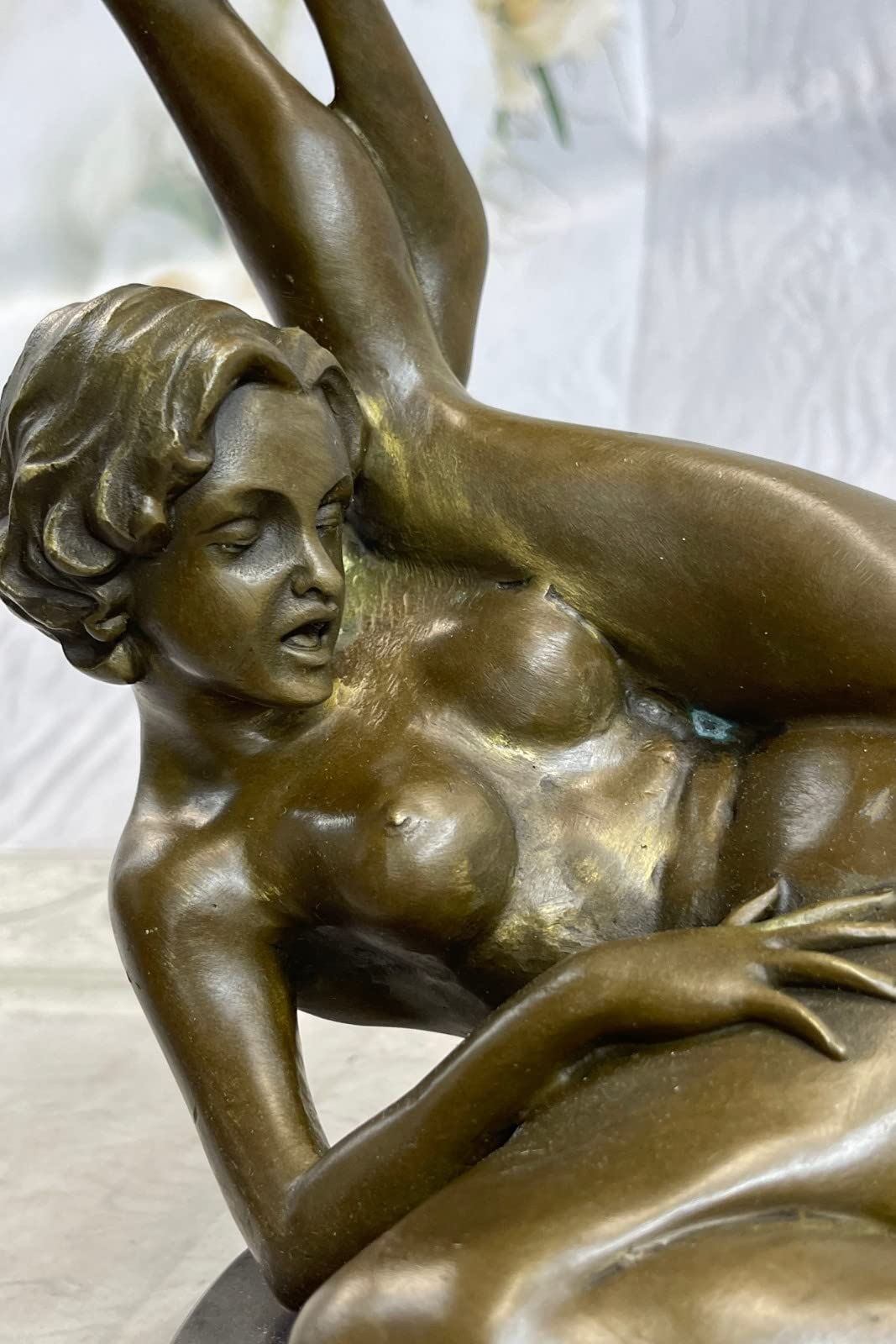 100% Bronze Erotic Sculpture - Signed European Bronze Nude Art Statue | Hot Cast Figurine Gift for Home Decor & Luxury Collection