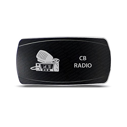 CH4x4 Rocker Switch with CB Radio Symbol - Horizontal Mount Amber LED for Off-Road Vehicles & Marine Applications