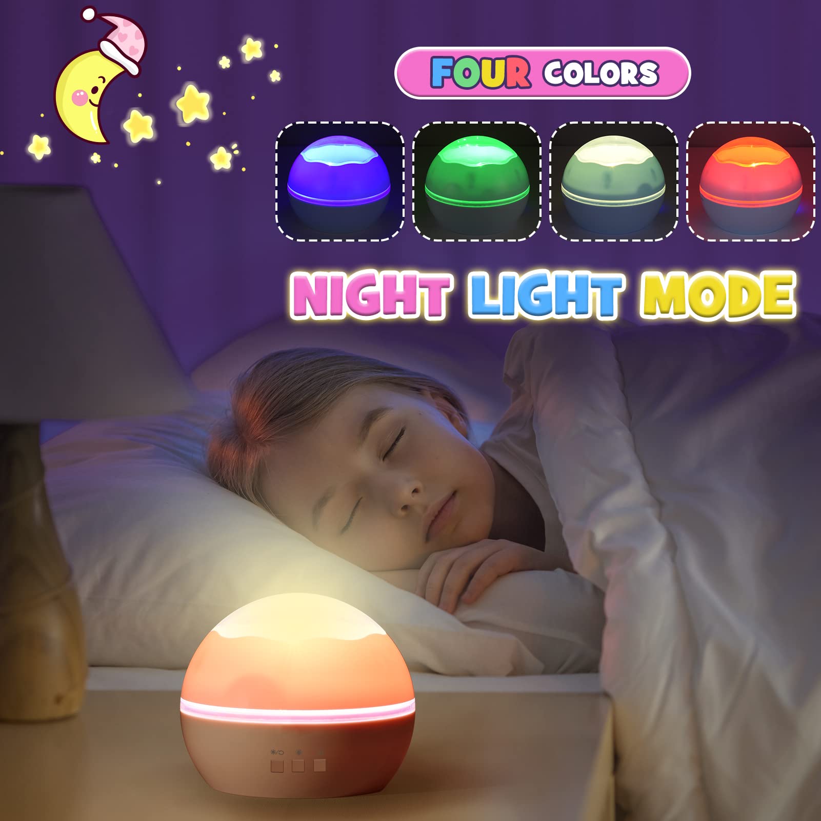 Vingtank Unicorn Night Light & Star Projector for Girls - Kids Room Decor, Birthday Gift for Ages 1-12 | Bedtime Soother, Nursery Lighting, Party Decoration