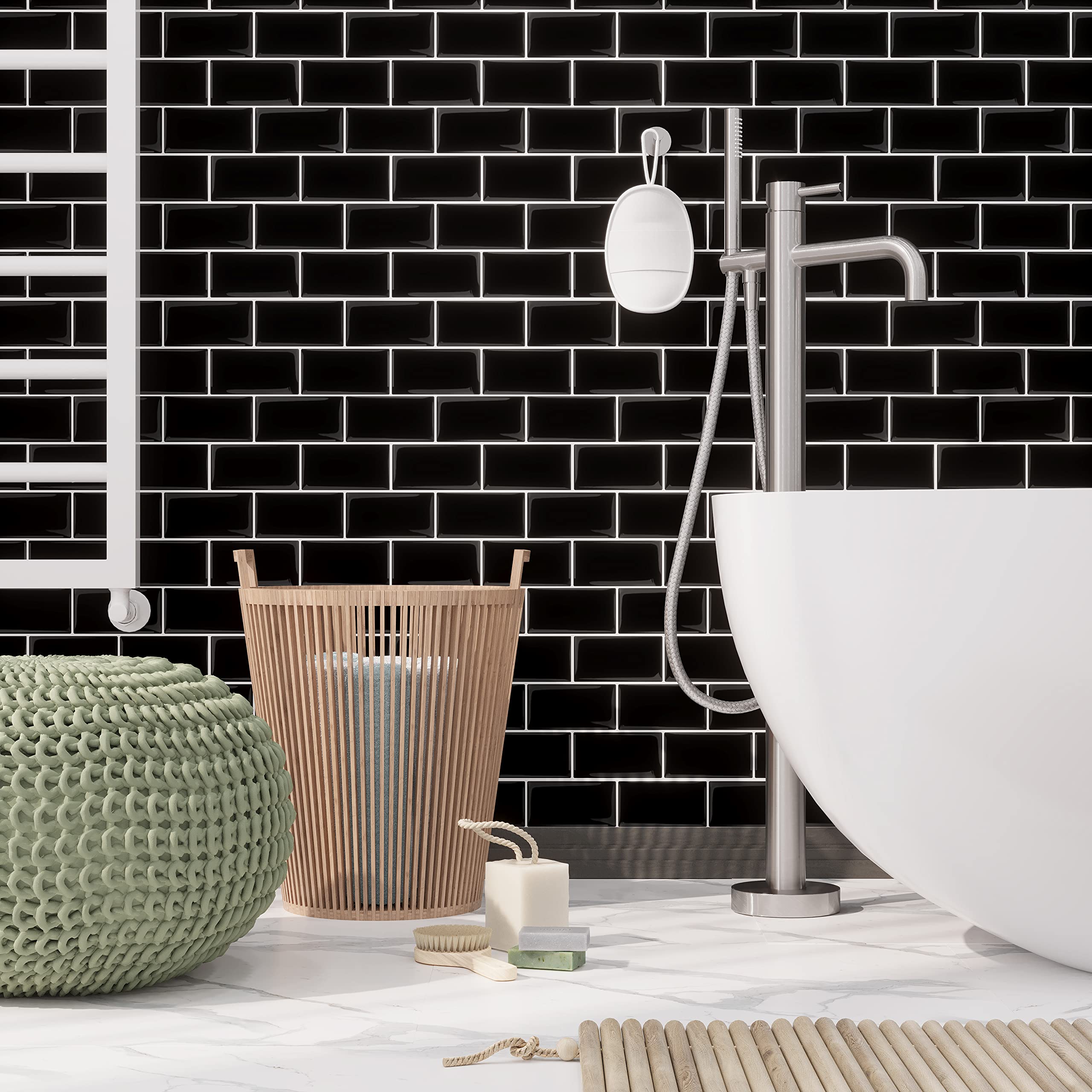 3D Gel Subway Tiles Peel & Stick - Kitchen Bathroom Backsplash - 5