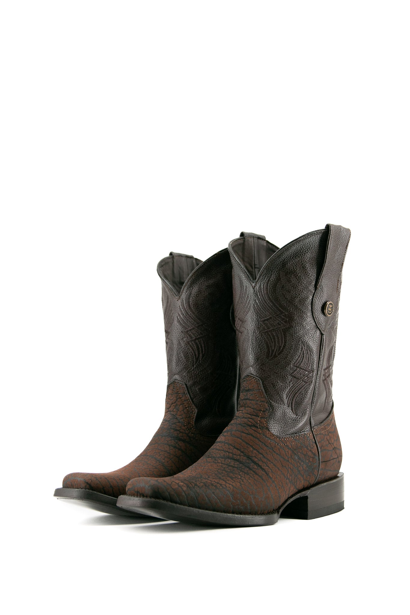 Texas Bull Neck Rodeo Cowboy Boots - Genuine Leather Western Riding Boots for Men & Women | Perfect for Rodeo, Country Dancing & Outdoor Adventures
