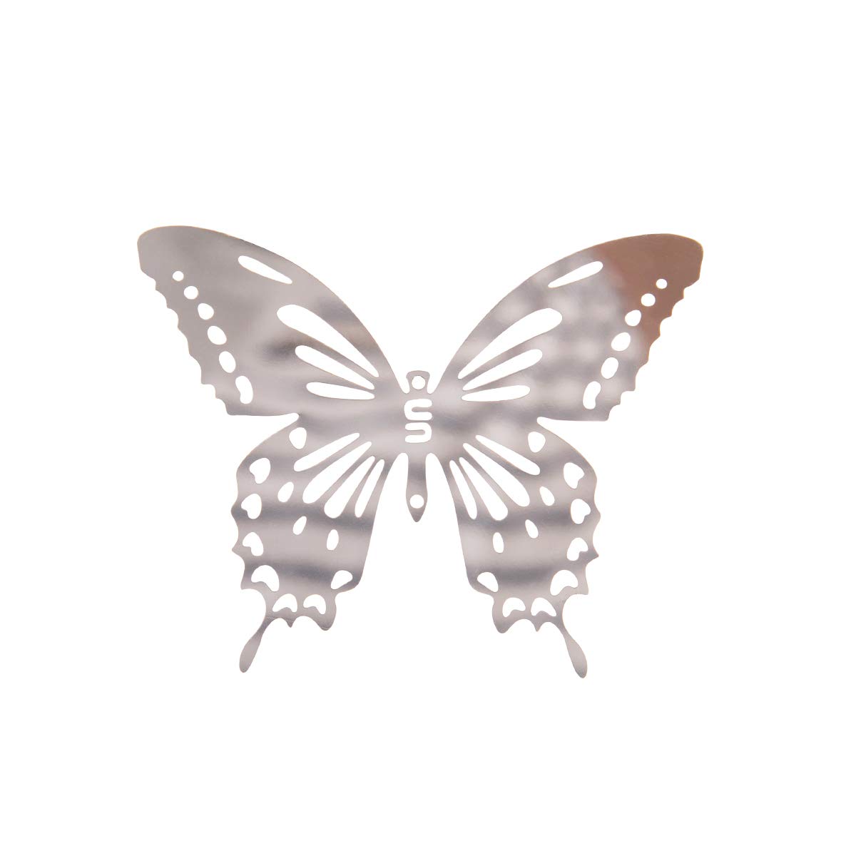 10pcs Silver Butterfly Hanging Suncatcher DIY Metal Parts - Handmade Craft Pendant Ornament Drops for Window, Garden, and Home Decor