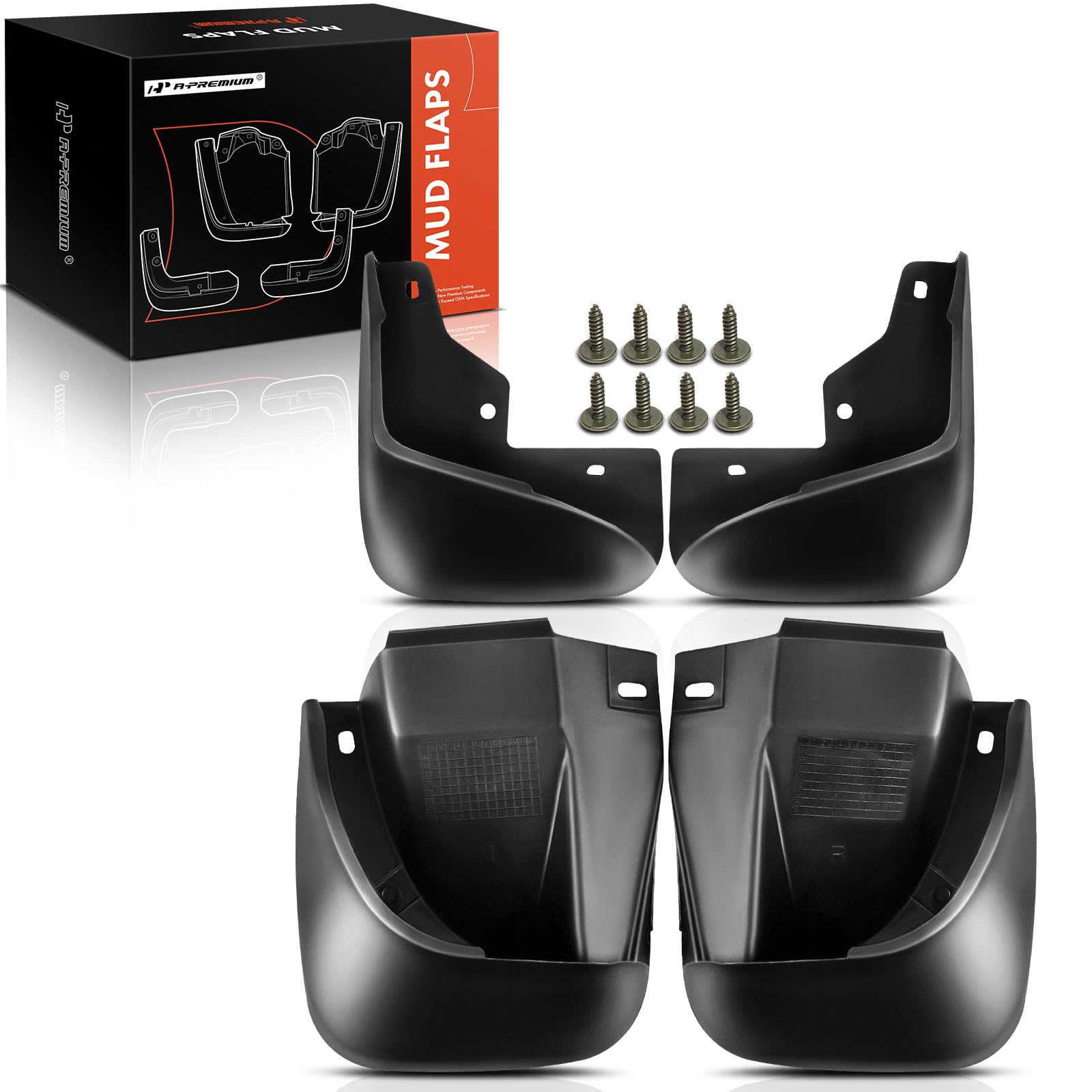 Premium 4PCS Mud Flaps Splash Guards for Honda Accord 1998-2002 Sedan - Front & Rear Set with Hardware Accessories | Durable Protection Against Road Debris & Splashes for All-Weather Driving