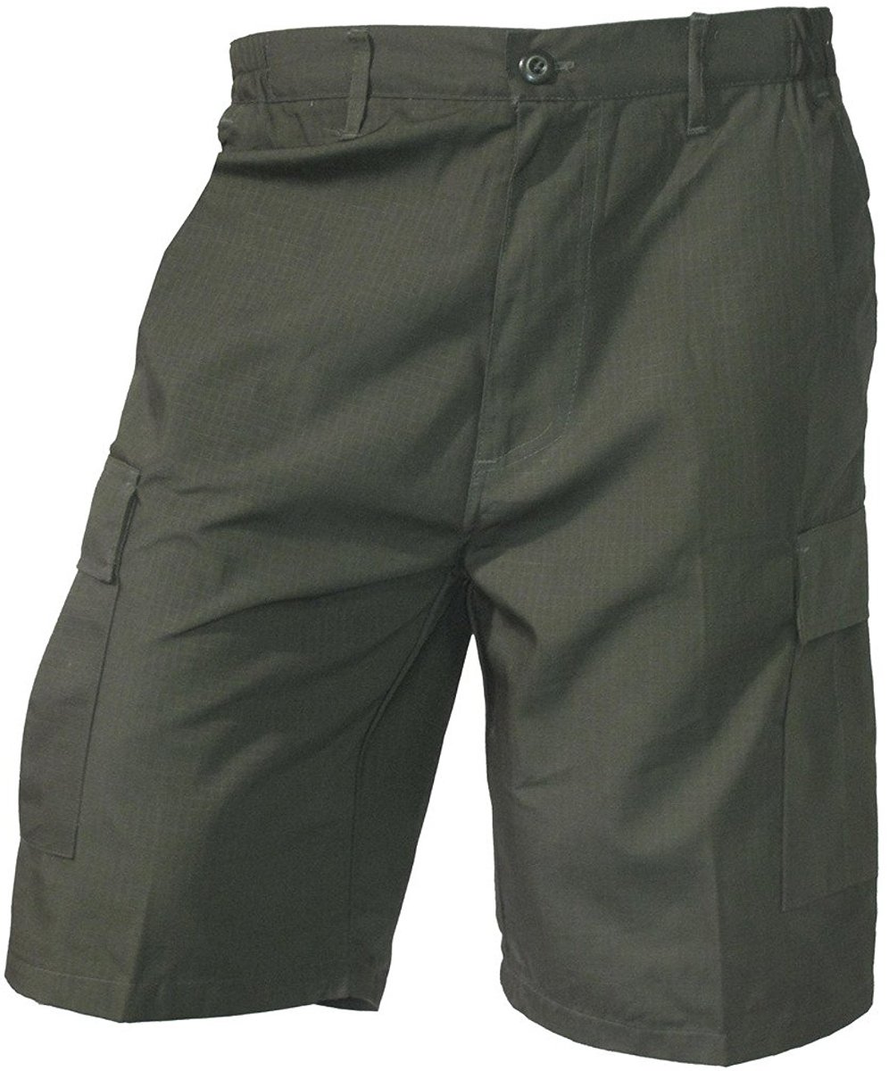 Men's Casual Cargo Shorts - Military BDU Ripstop Camo Streetwear Shorts for Outdoor Hiking & Urban Fashion