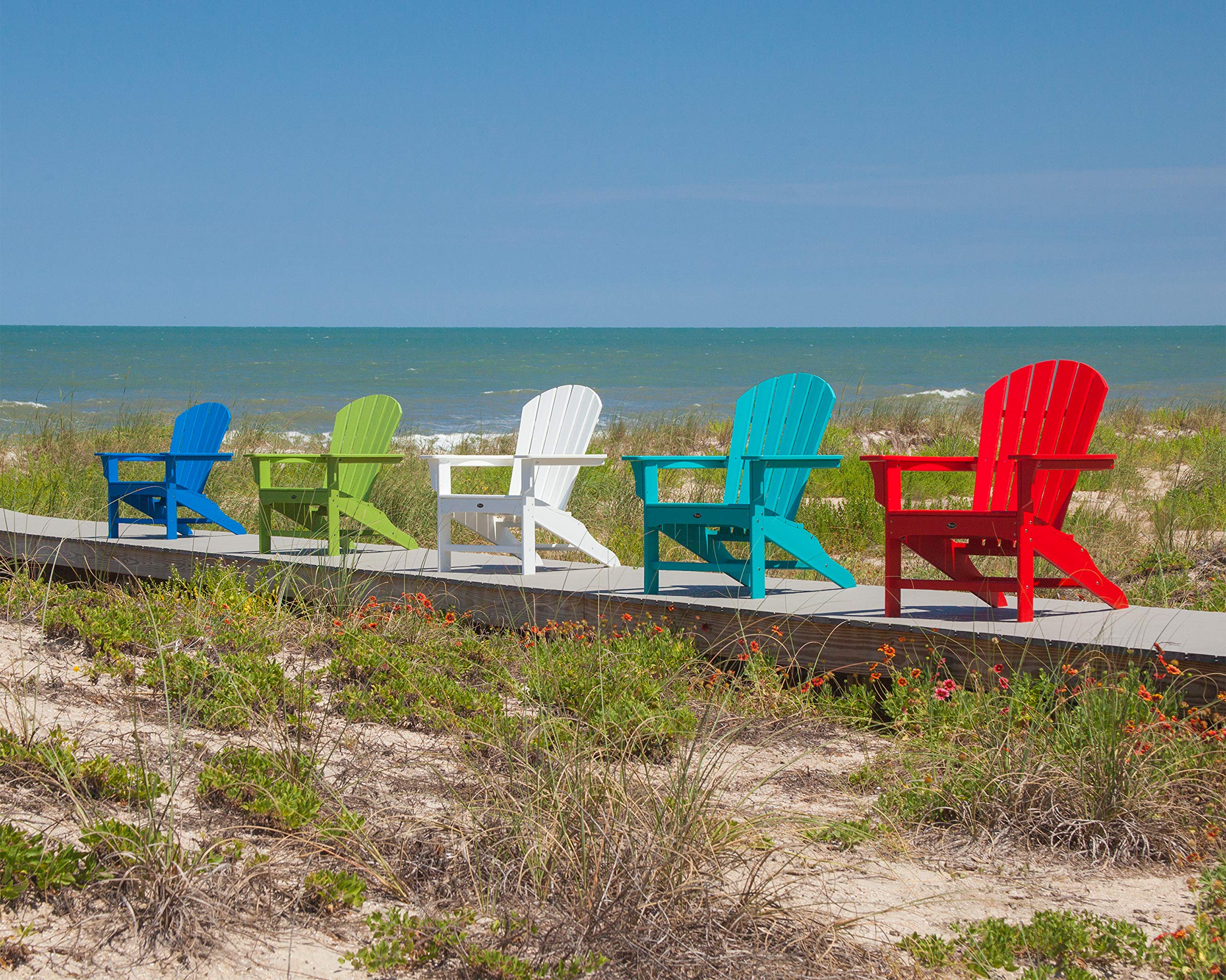Premium Trex Outdoor Furniture Yacht Club Shellback Adirondack Chair - All-Weather Resin Wicker Patio Seating for Poolside, Deck, Garden & Backyard Relaxation