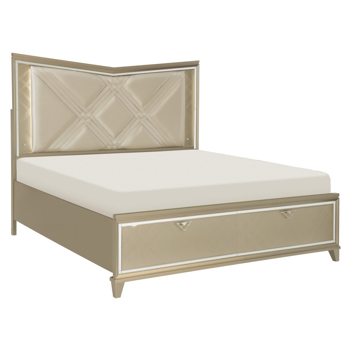 Bijou Collection Storage Bed - Queen Size Platform Bed with Underbed Drawers for Extra Storage | Perfect for Small Bedrooms, Apartments & Guest Rooms