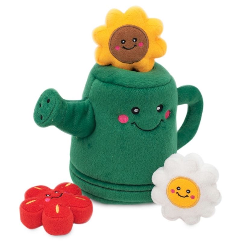 Zippy Paws Interactive Watering Can Dog Toy - Fun Enrichment Puzzle for Small & Medium Dogs - Perfect for Treat Dispensing & Playtime in Backyard or Indoor Use