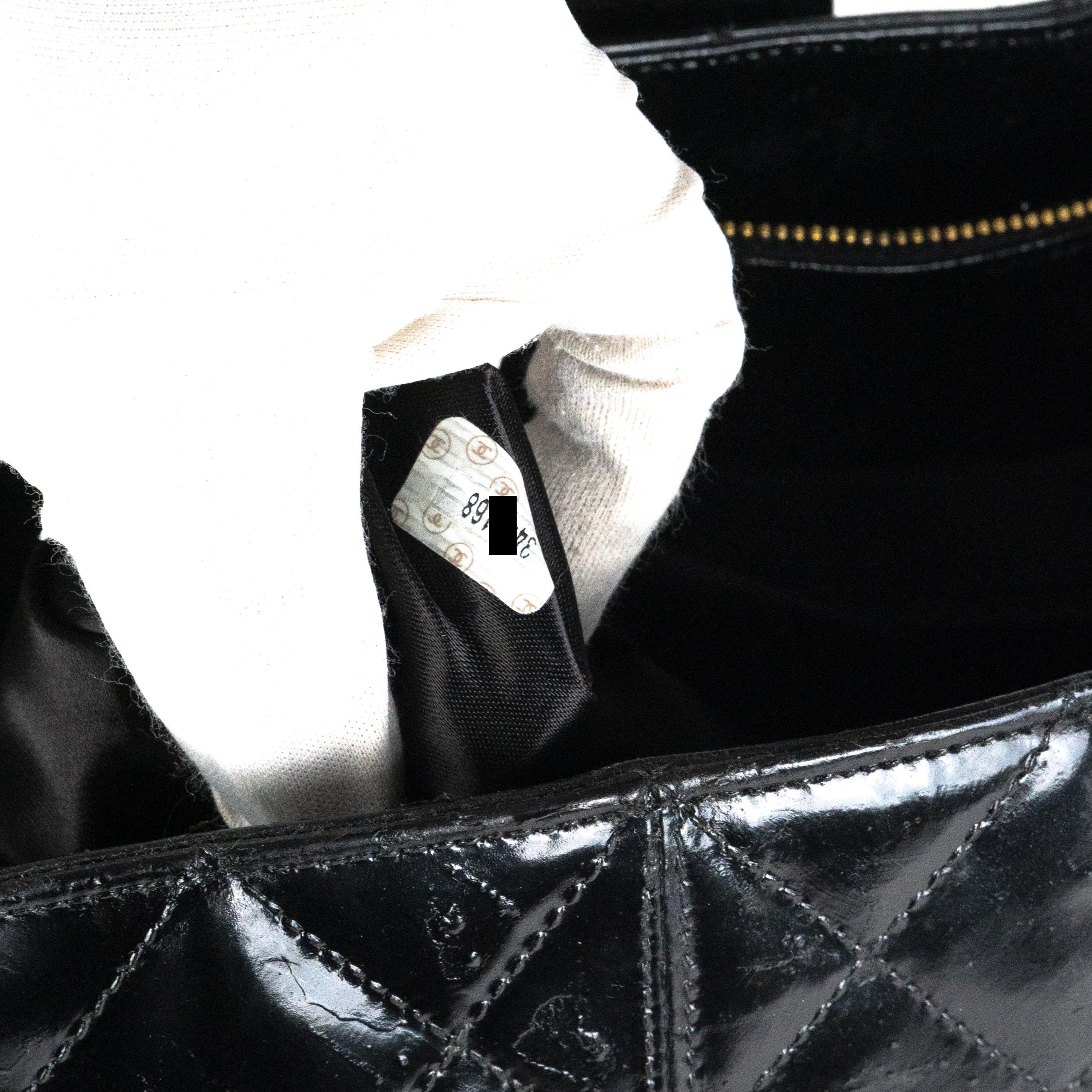 Chanel Supermodel Patent Leather Tote Bag - Black Luxury Handbag for Women | Perfect for Work, Travel & Everyday Use
