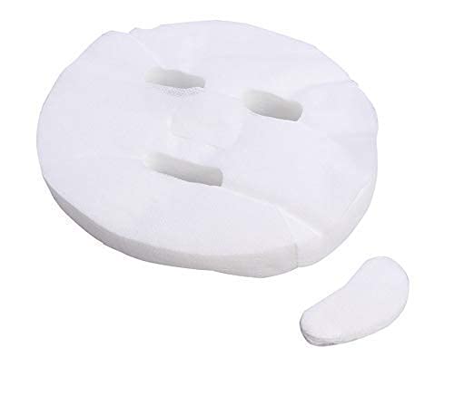 Premium Cotton Facial Sheet Masks & Under Eye Patches - 50pcs Set for Hydrating, Brightening & Anti-Aging Skincare | DIY Beauty Treatment for Home Spa & Self-Care Routine