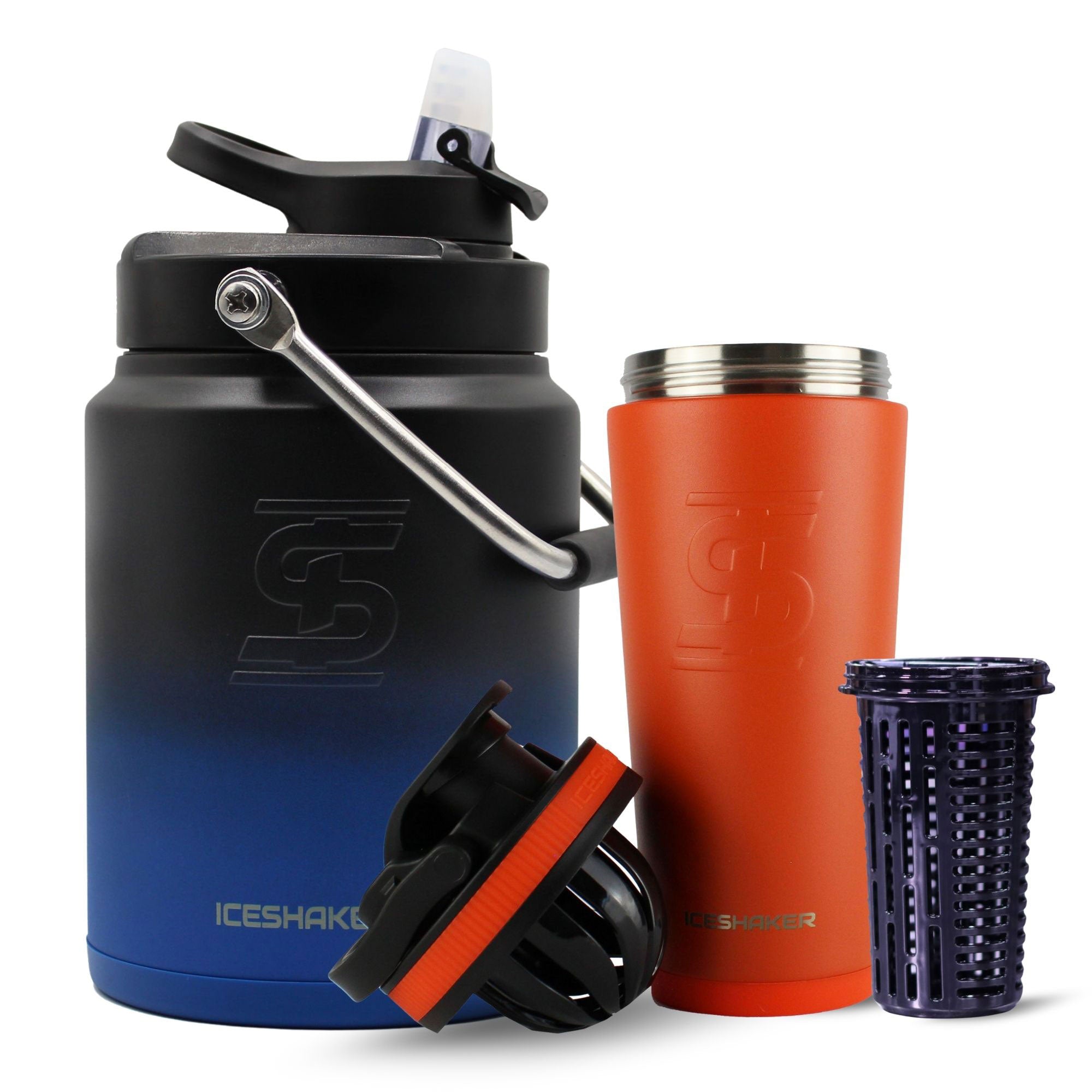 Premium Ice Shaker Hydration Pack - Insulated Water Bottle for Gym, Workout & Outdoor Sports - Leakproof & BPA-Free Shaker Cup for Protein Shakes & Cold Drinks