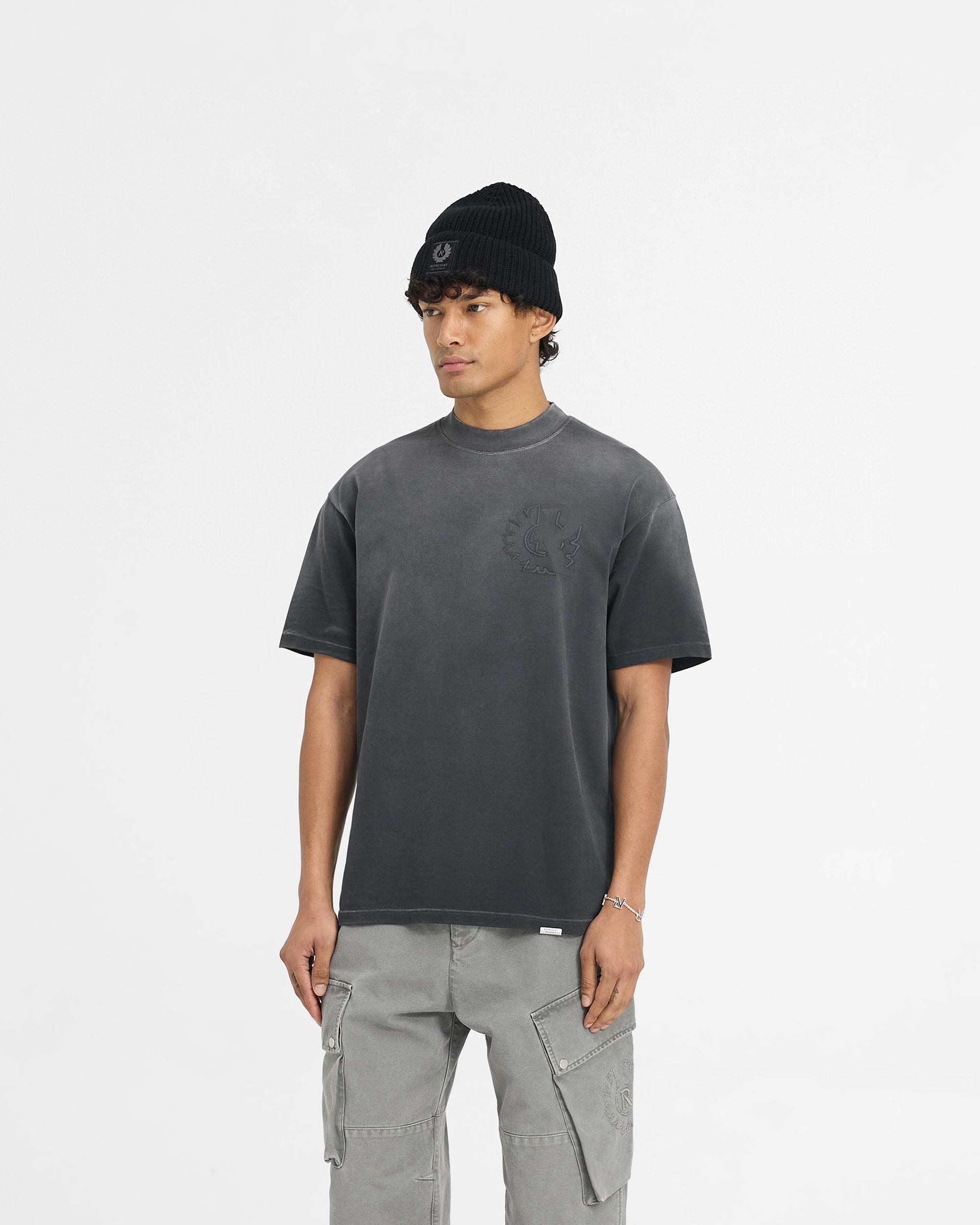 Represent X Belstaff Outline Phoenix T-Shirt - Shadow Black Graphic Tee for Men | Streetwear Fashion & Casual Wear | Perfect for Daily Outfits & Urban Style