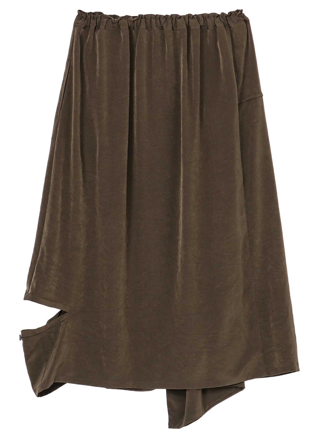 CREPE de CHINE RIGHT DRAPE SKIRT - Flowy A-Line Midi Skirt for Women | Elegant Office Wear & Casual Outfits | Perfect for Work, Dates & Special Occasions