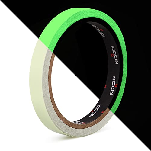 NoCry Heavy Duty 9.85 ft Glow in The Dark Tape - High Visibility Safety Tape for Stairs, Steps, Emergency Exits & Stage Marking | Fluorescent Neon Glow Tape for Night Visibility & Hazard Prevention