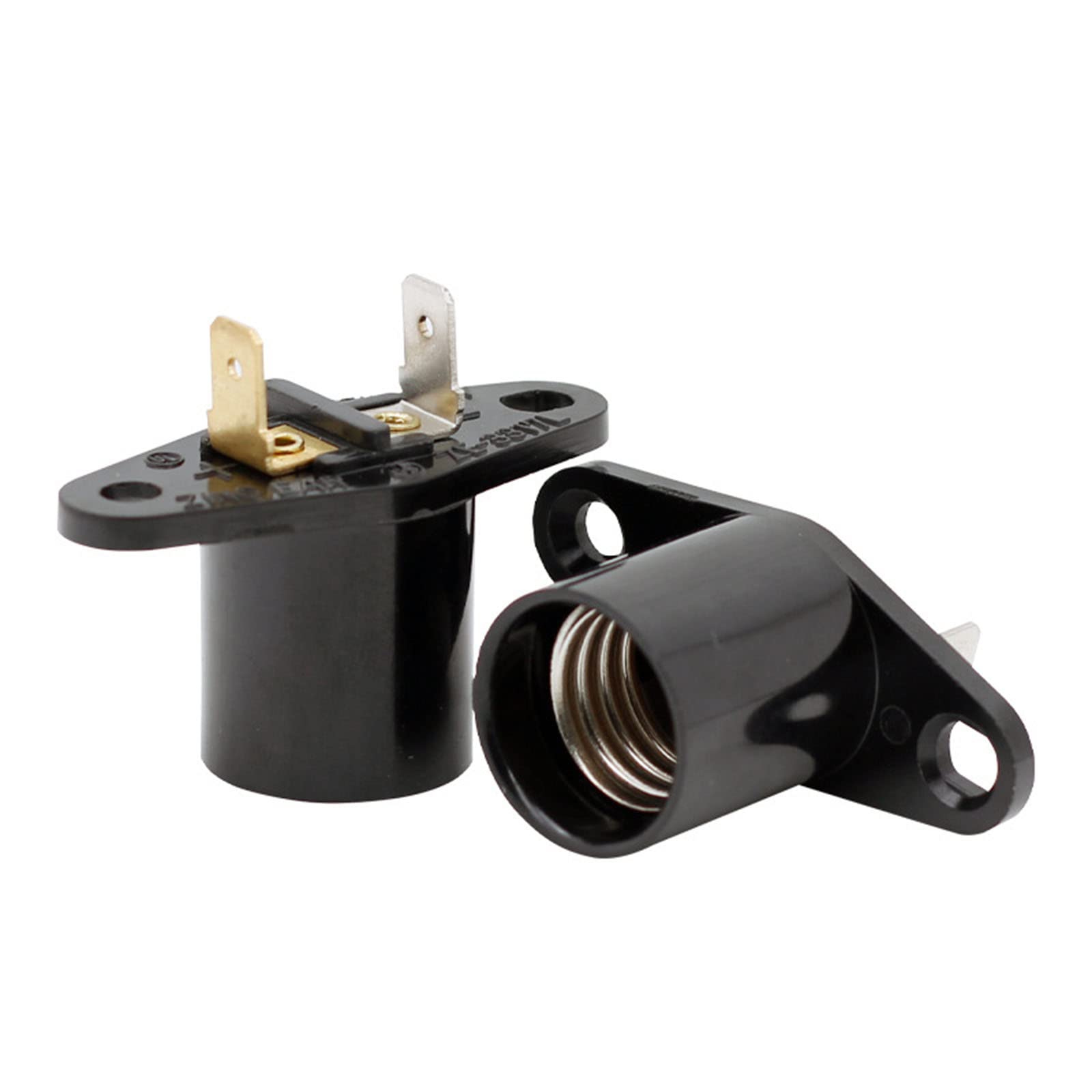 E17 Bakelite Microwave Light Bulb Socket Holder Replacement - 250V 75W Surface Mount Narrow Wall Lamp Base (Size A) - Perfect for Microwave Ovens, Kitchen Appliances & Small Fixtures