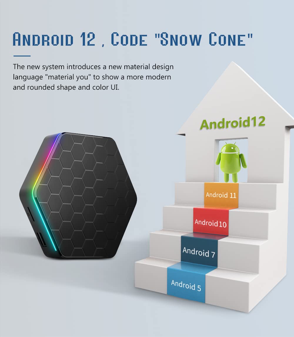 T95Z Plus Android TV Box 12.0 - 4GB RAM 32GB ROM, 6K HD/3D/H.265 Support, Dual-Band WiFi & BT 5.0 - Perfect for Streaming, Gaming & Home Entertainment
