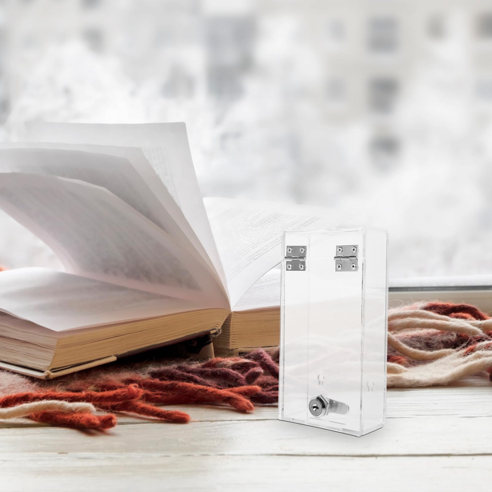 STOBOK Transparent Phone Lock Box with 2 Keys - Portable Mobile Phone Storage Case for Self-Control, Time Management & Digital Detox - Perfect for Study, Work, Parenting, and Focus Improvement