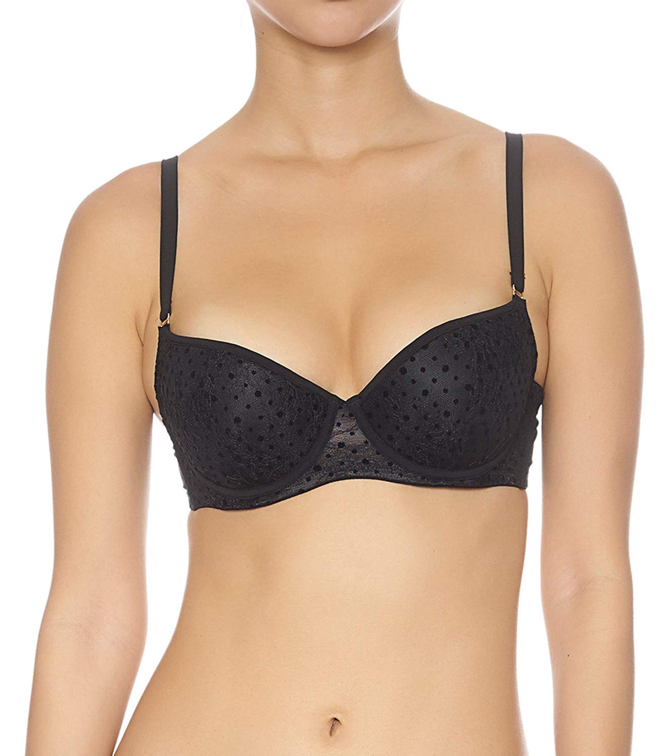 Addiction Nouvelle Flock Padded Push-Up Bra - Sexy Lace Lingerie for Women, Comfortable Underwire Support, Perfect for Date Night & Special Occasions