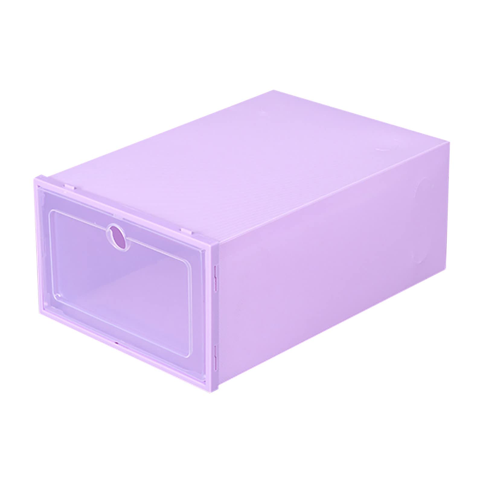 Clear Foldable Stackable Plastic Shoe Storage Box Organizer - Perfect for Closet, Bedroom & Entryway Organization (Size C, One Size) - Ideal for Storing Shoes, Accessories & Home Textiles