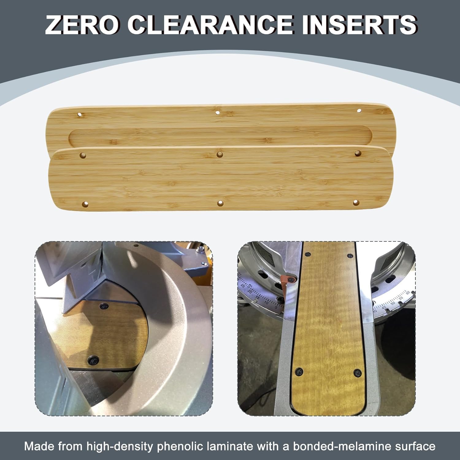 Thaekuns DW-4Y Zero Clearance Inserts for Dewalt Sliding Miter Saw DHS780 DHS790 DWS779 DWS780 DWS782 - Perfect for Woodworking, Trim Installation & Precision Cutting